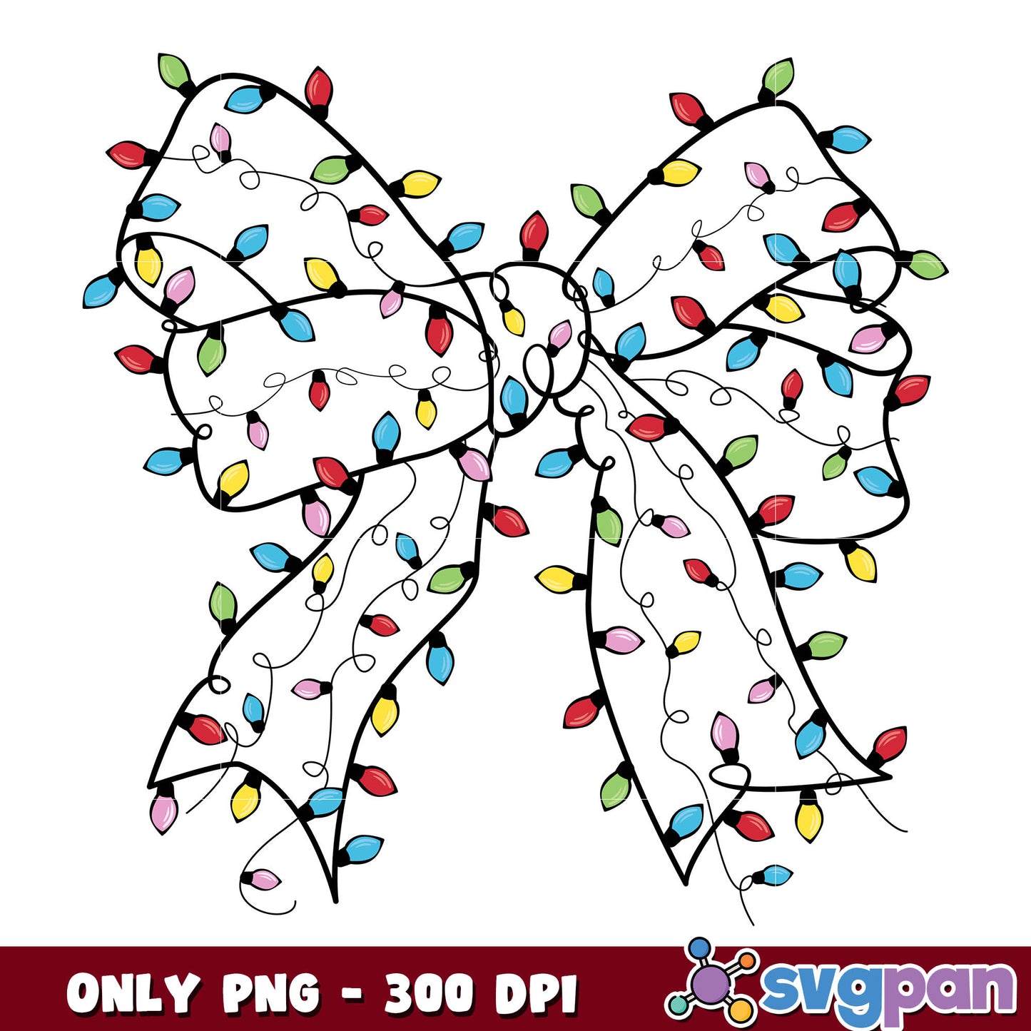 Christmas Light Bows png, christmas light bow png, christmas png