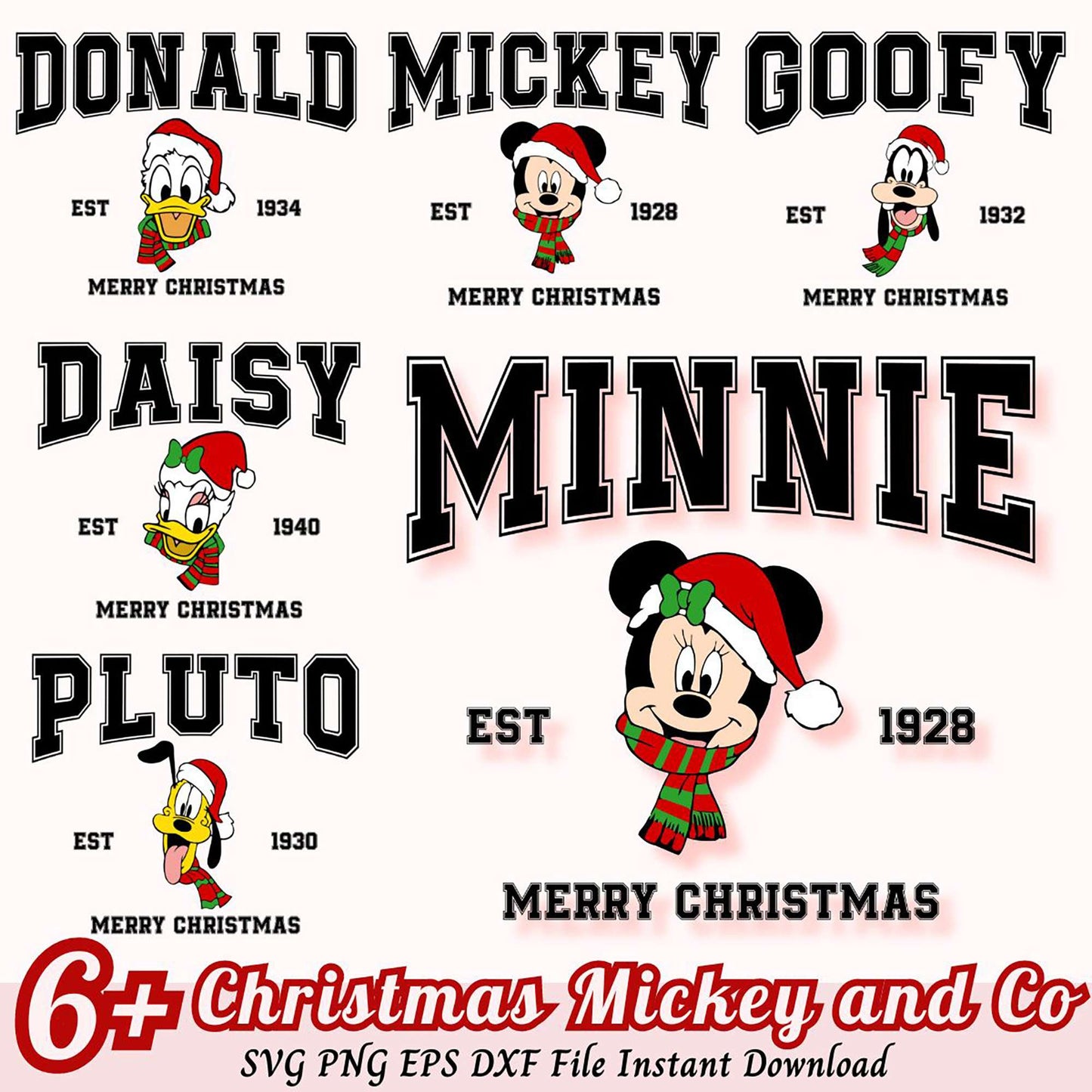 Christmas Mickey Mouse SVG Bundle