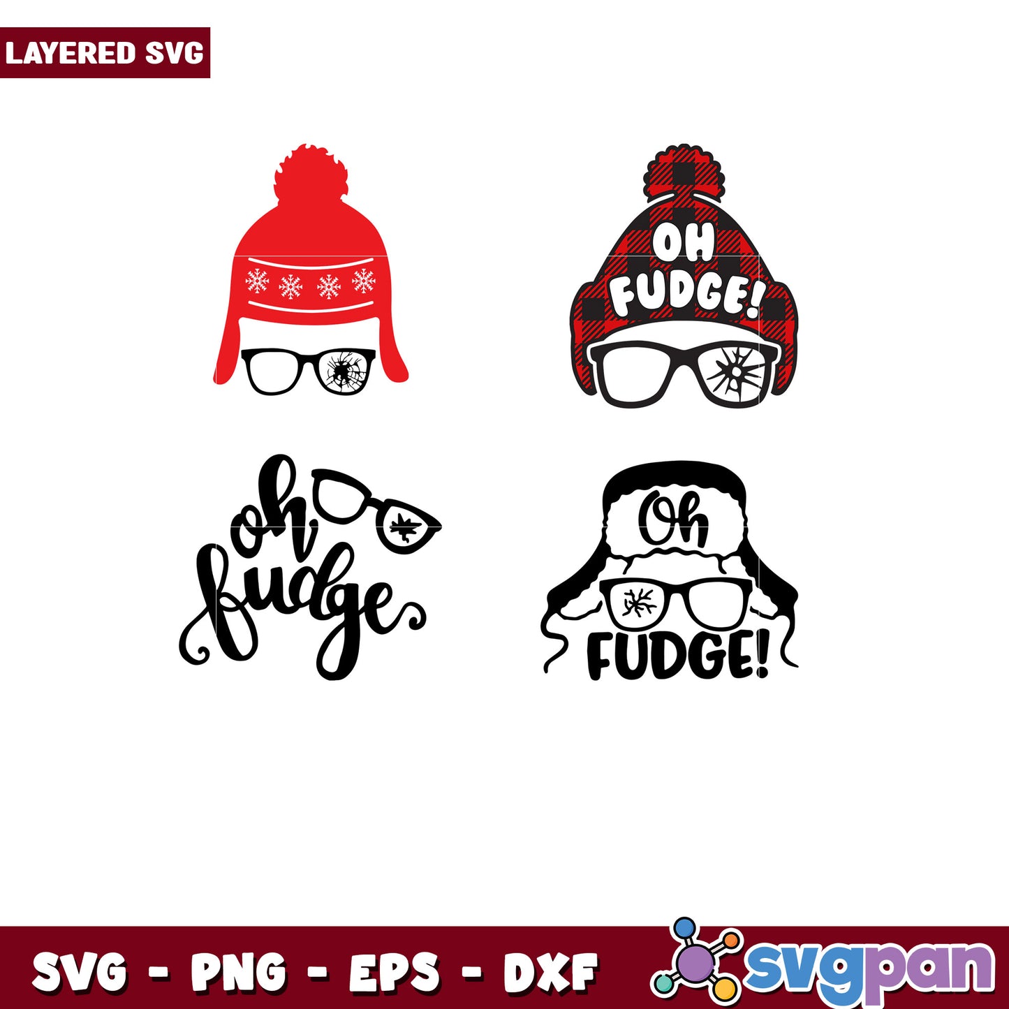 Christmas Oh Fudge SVG Bundle