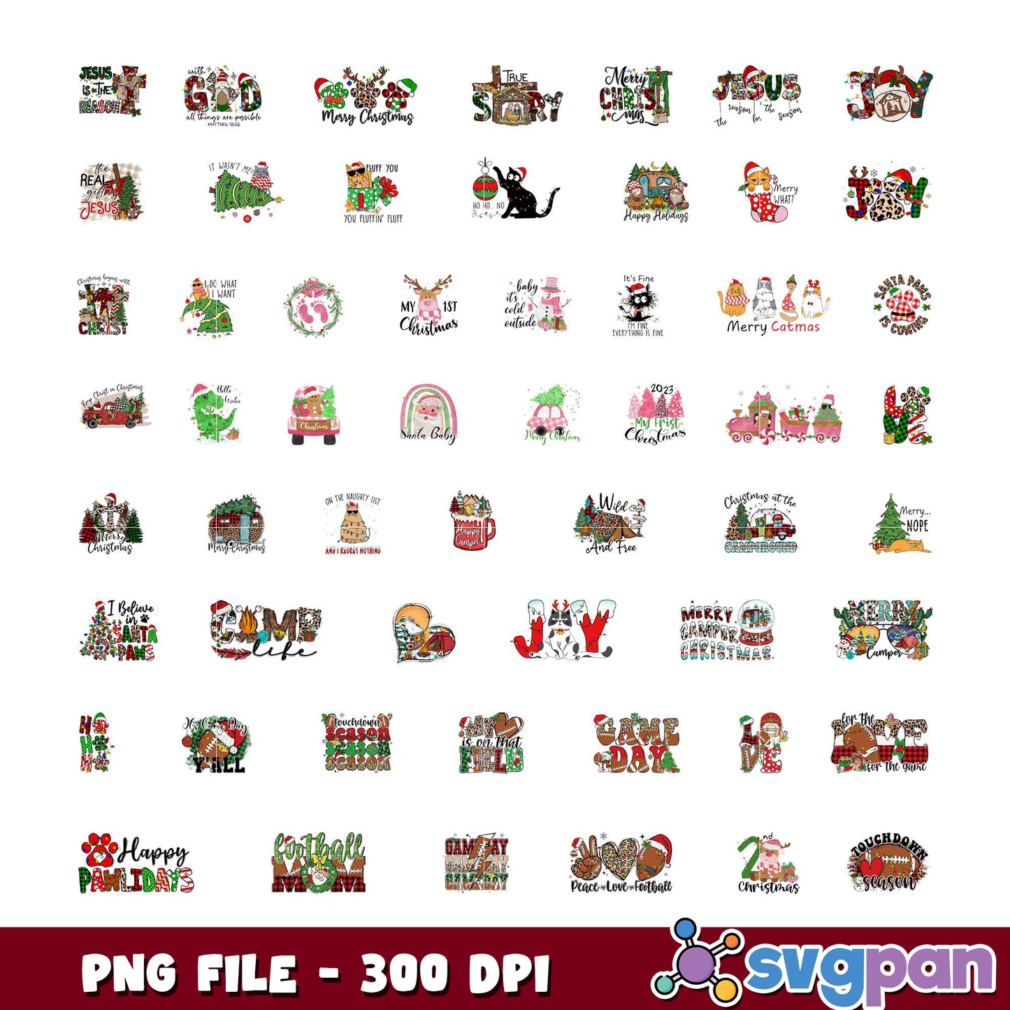 Christmas SVG Bundle 300 DPI PNG