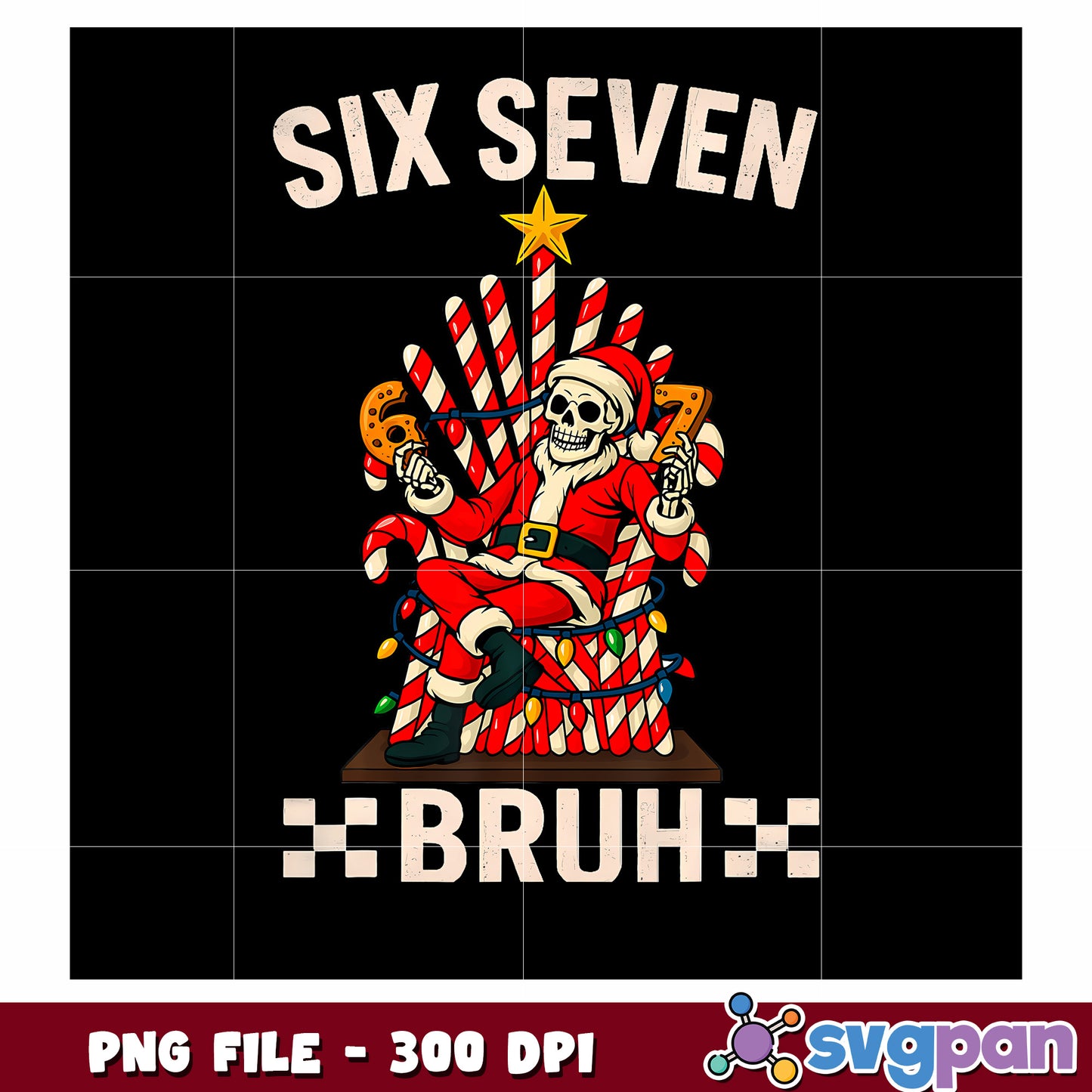 Christmas Six Seven Xmasfunny png, spirit christmas png, funny quotes png