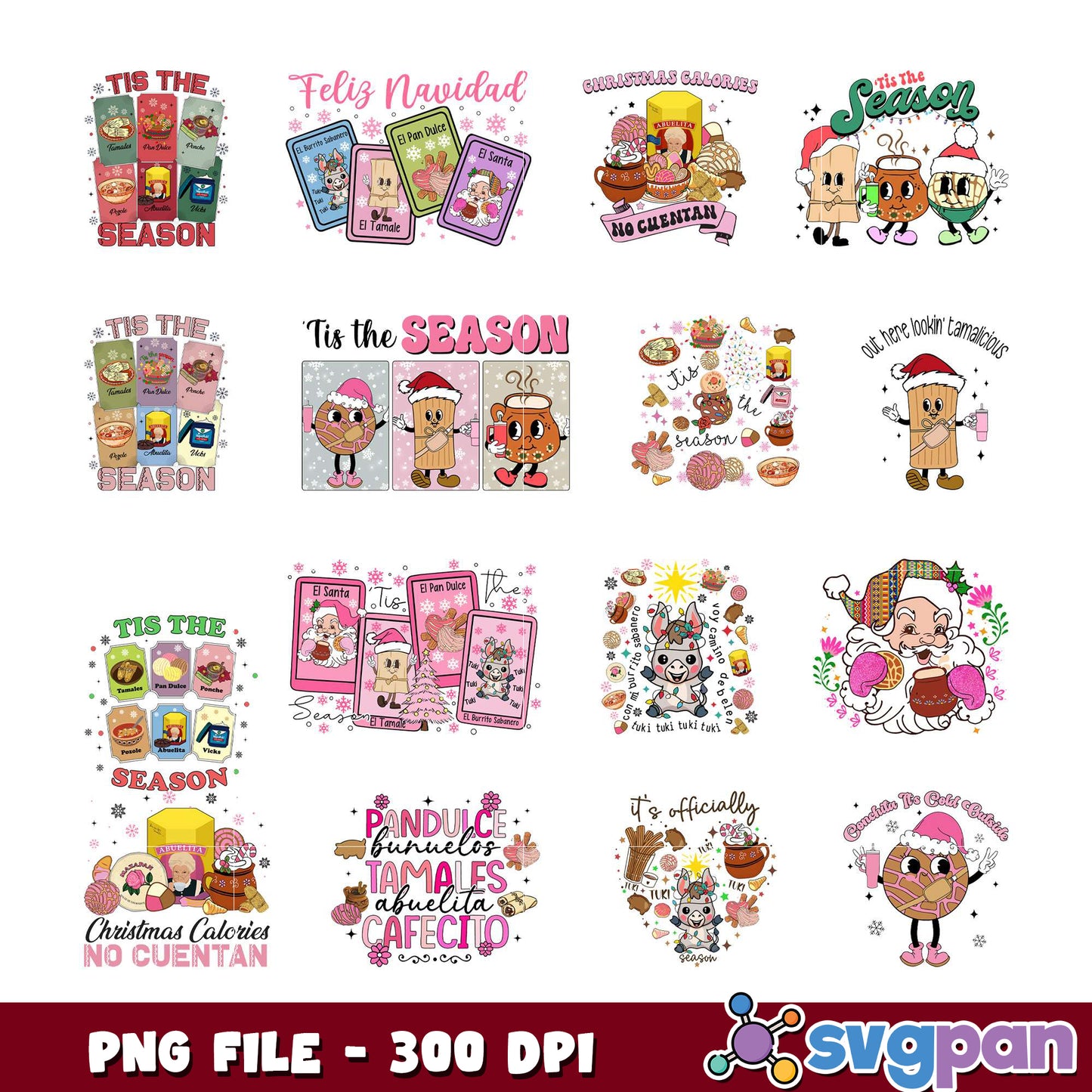 Christmas Tamales PNG Bundle 300 DPI