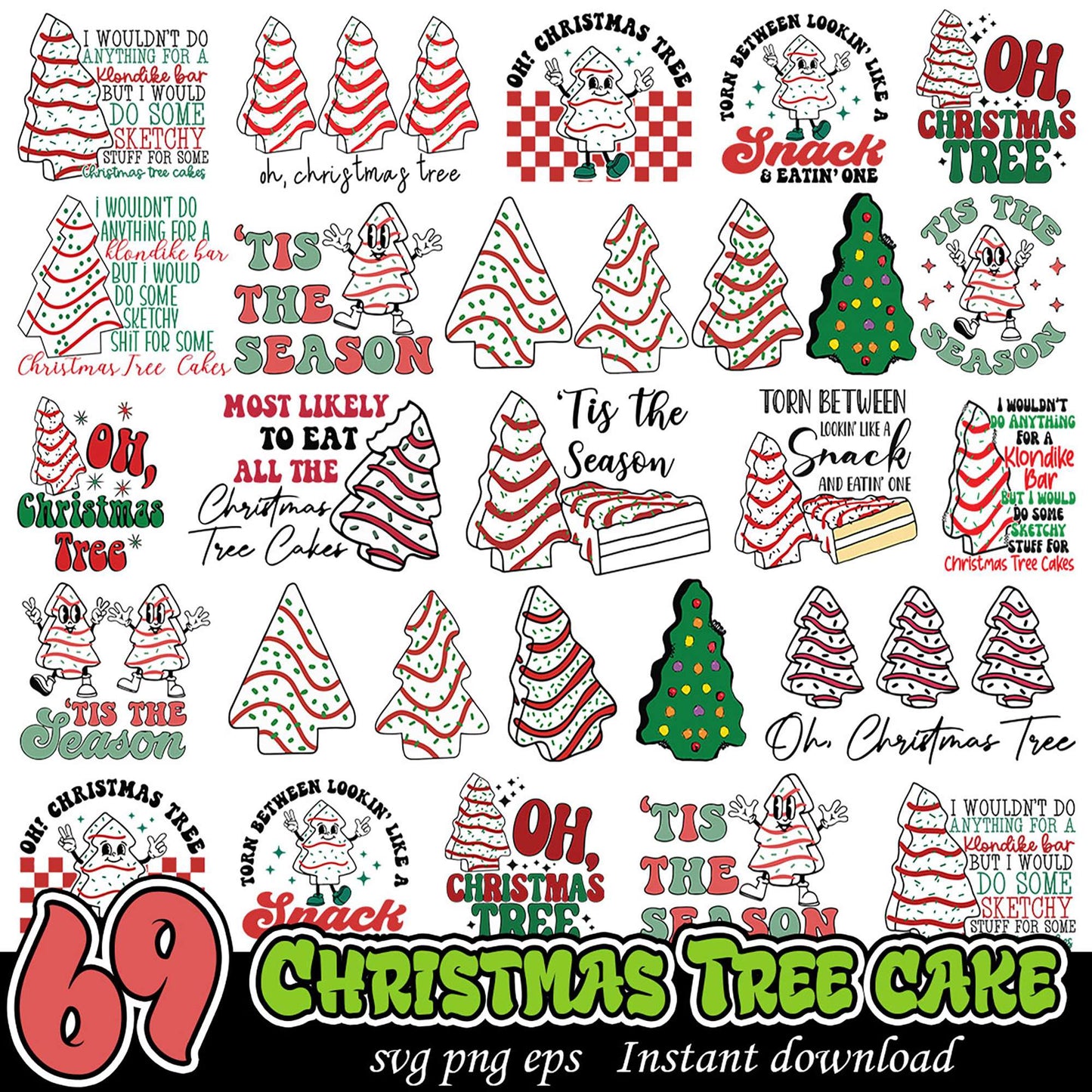 Christmas Tree Cake SVG Bundle