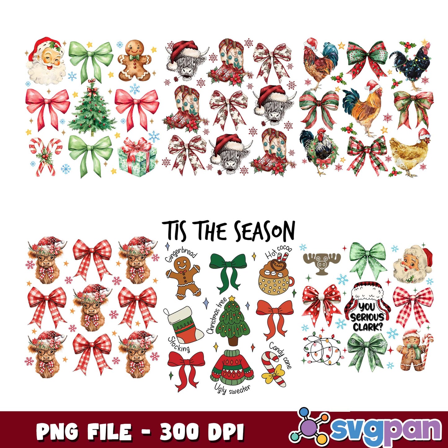 Christmas lovely stuff png bundle