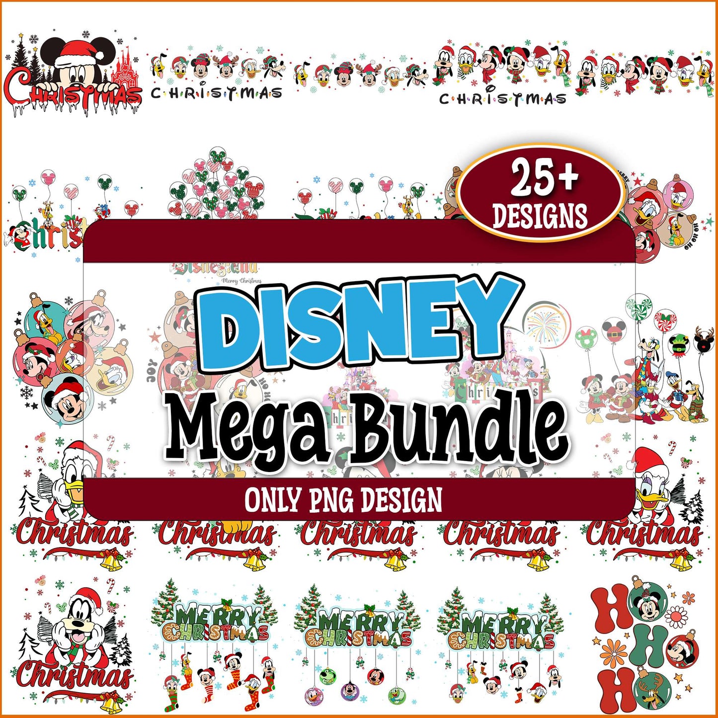 Christmas mickey friend png bundle