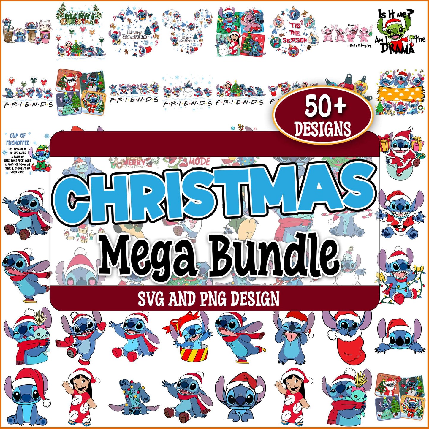 Christmas stitch film svg bundle