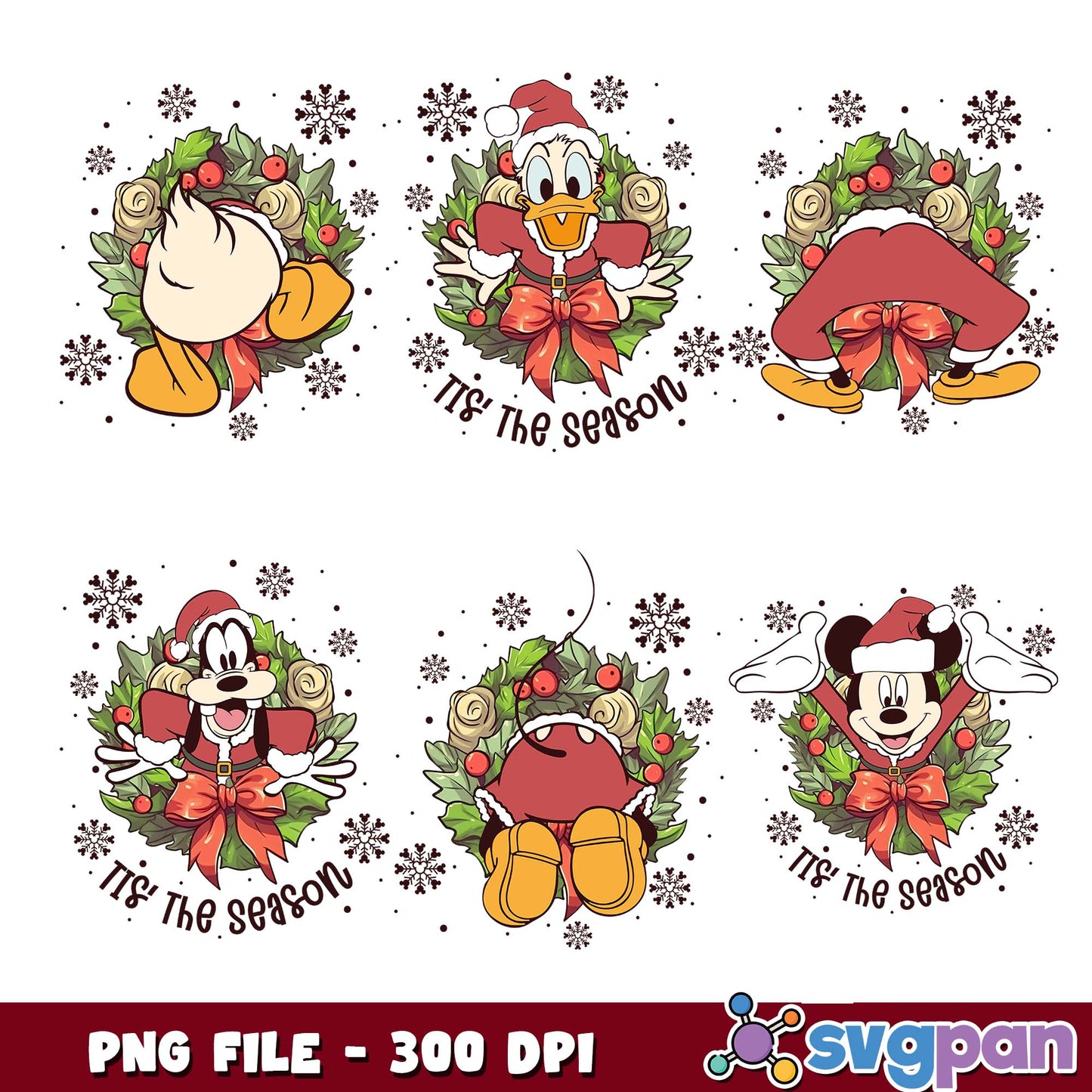Christmas tis the season png bundle