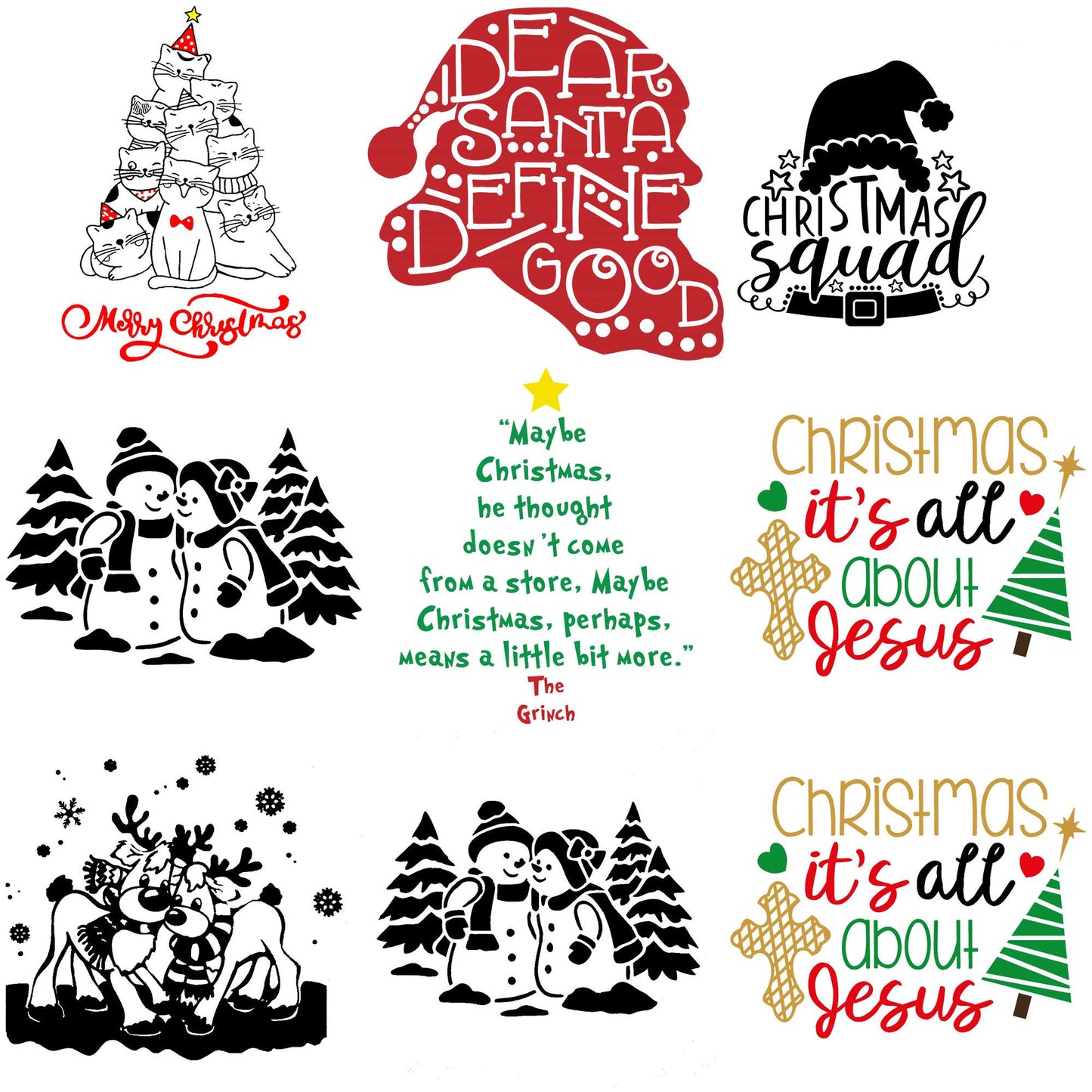 Christmas trending png bundle, christmas tree png, merry christmas png