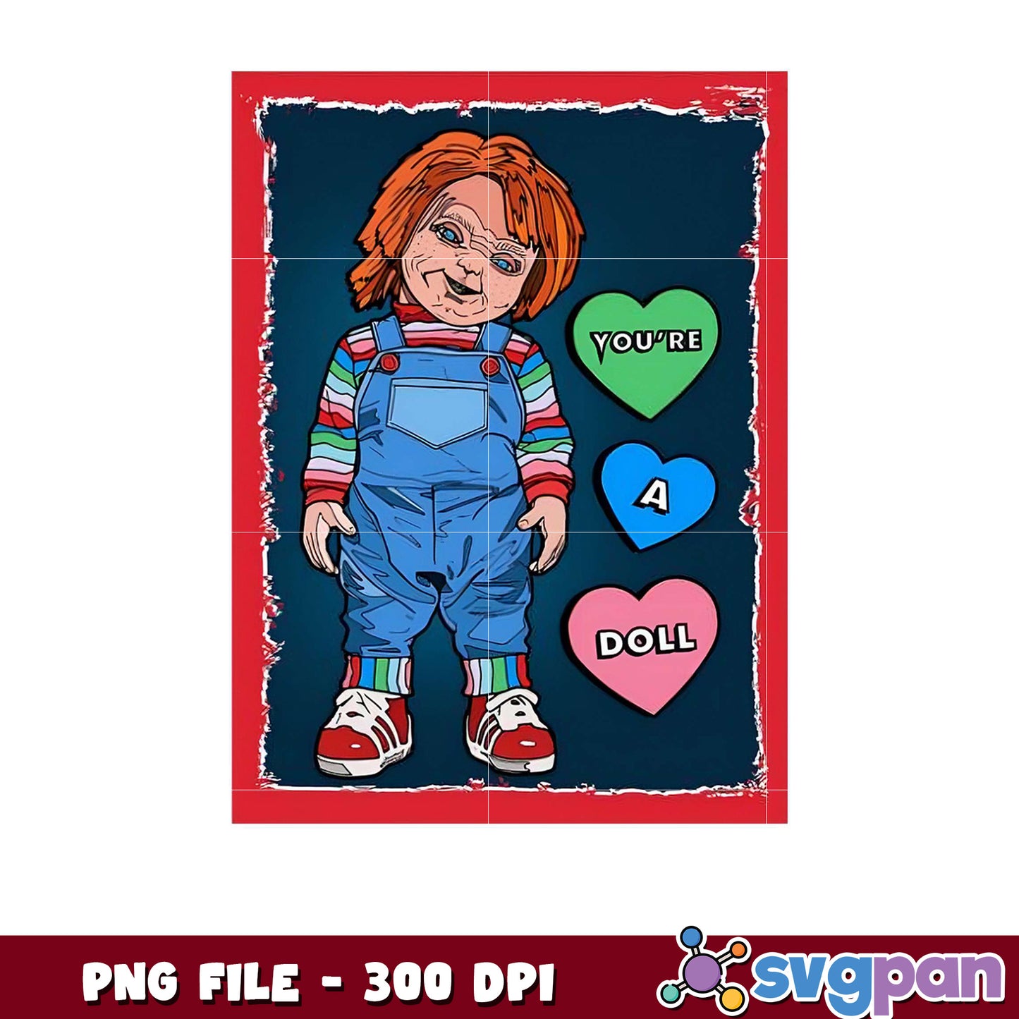 Chucky Doll PNG Art File for Crafts, High Quality Design