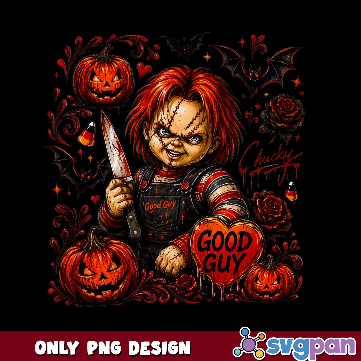 Chucky Good Guy Halloween PNG, Horror Movie PNG, Killer Doll PNG