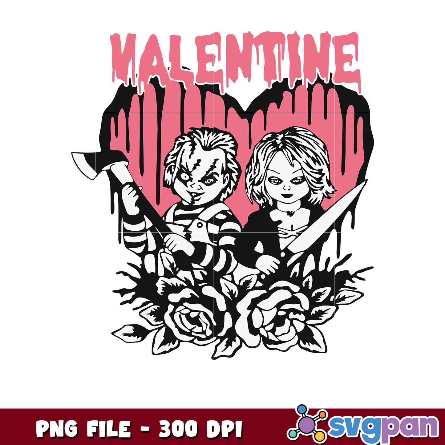 Chucky and Tiffany Valentine Design, perfect for gifts