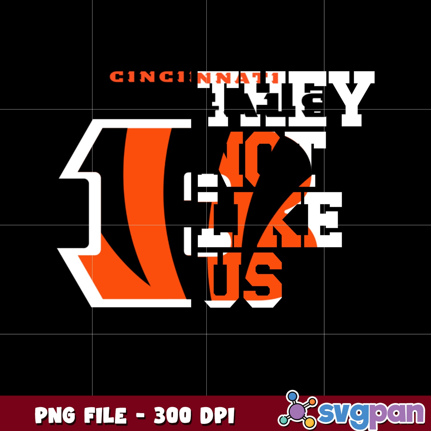 Cincinati benglas they not like us logo png, super bowl 2025 png, nfl teams helmet png