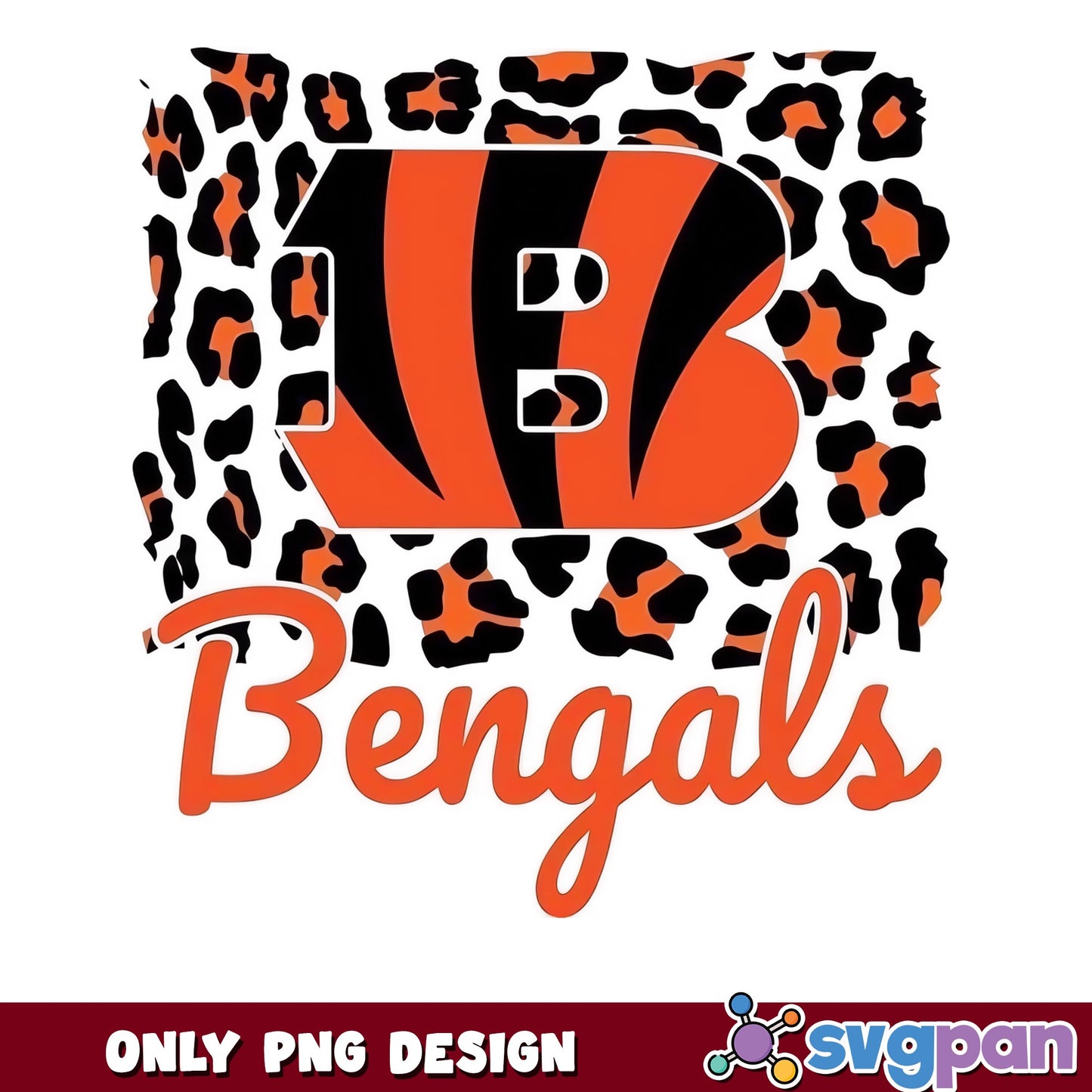 Cincinnati Bengals Leopard PNG, NFL Football PNG, Bengals PNG