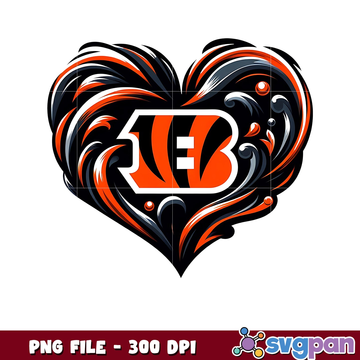 Cincinnati bengals heart png, nfl reddit png, nfl network png