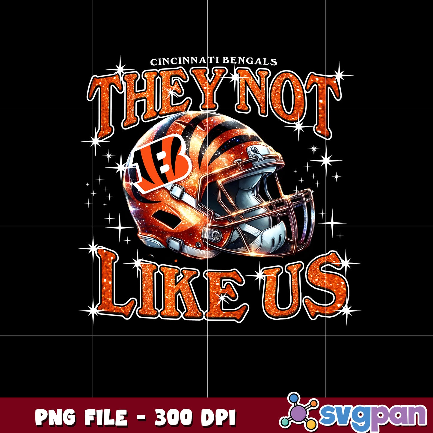 Cincinnati bengals they not like us helmet design png, american rugby png, nfl teams png