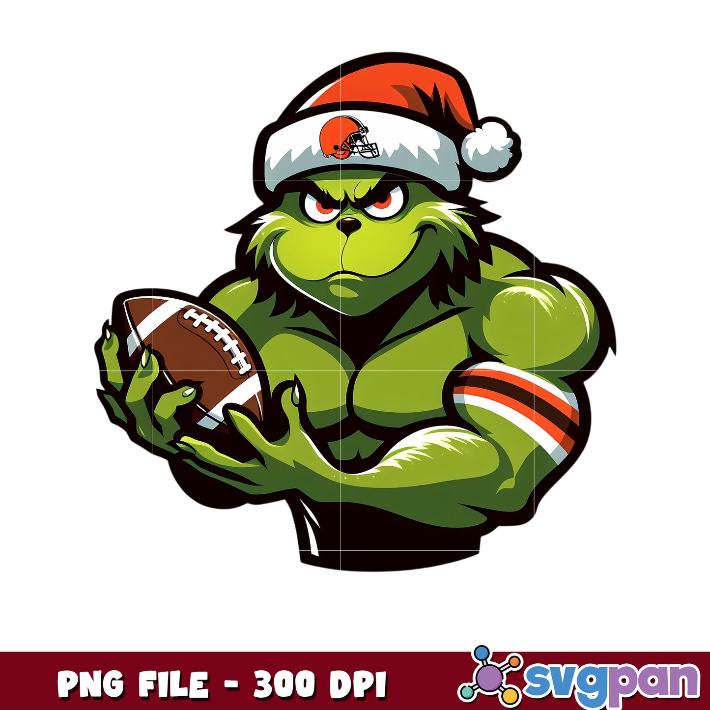 Cleveland browns christmas grinch design png, nfl browns, rugby american png