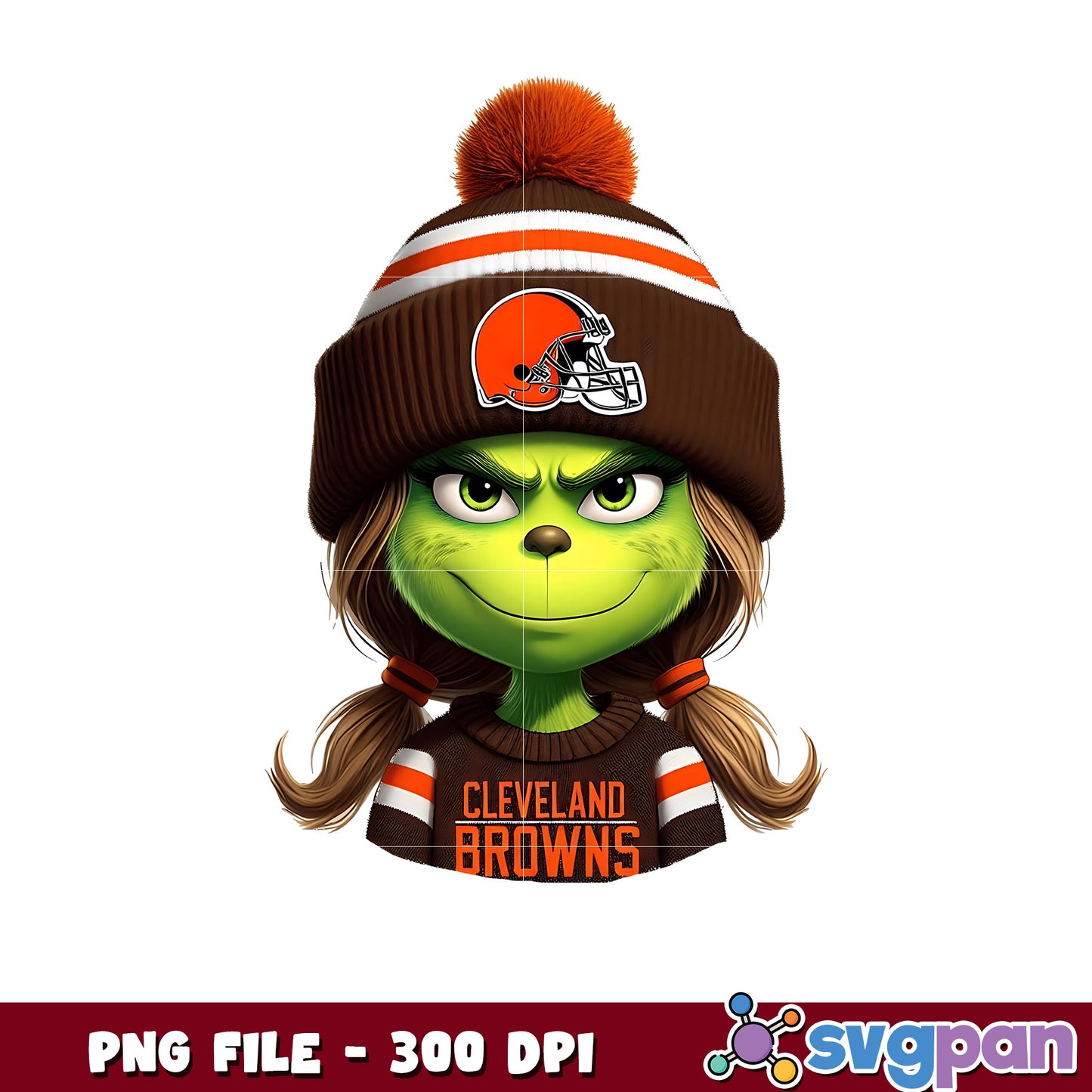 Cleveland browns girl grinch png, nfl playoffs png, nfl football png