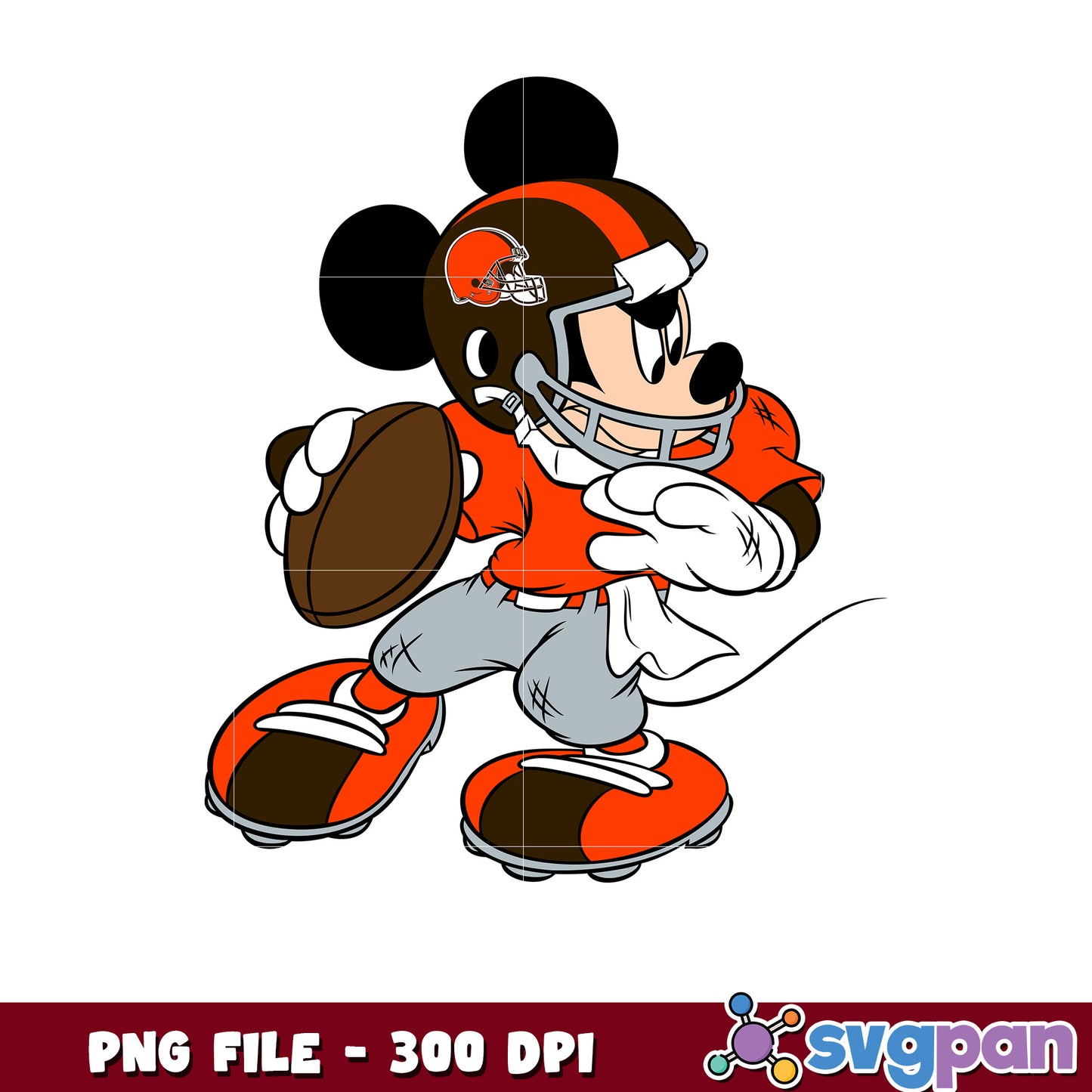 Cleveland browns nfl mickey mouse logo png, american football league png, nfl teams png