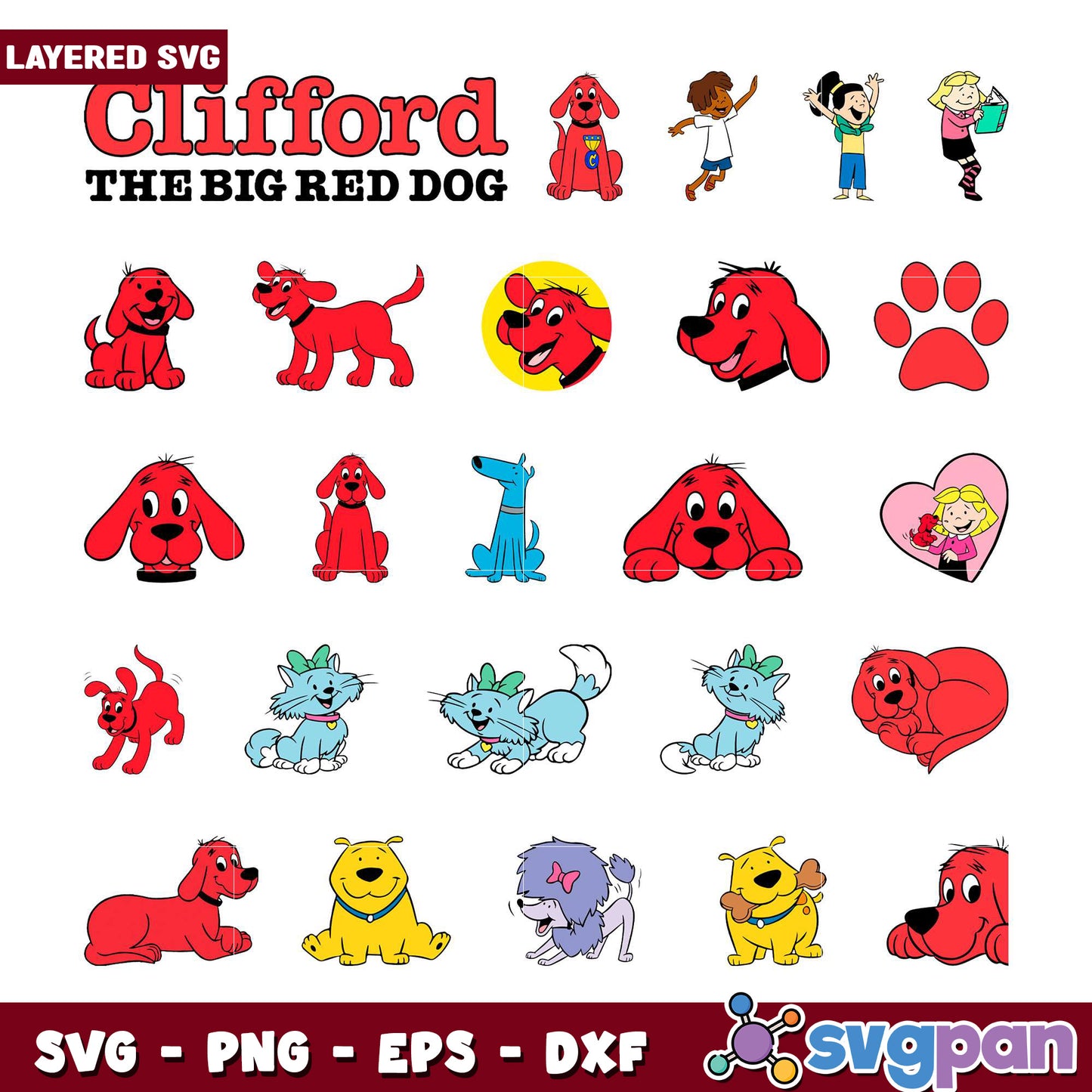 Clifford SVG Bundle Layered Designs