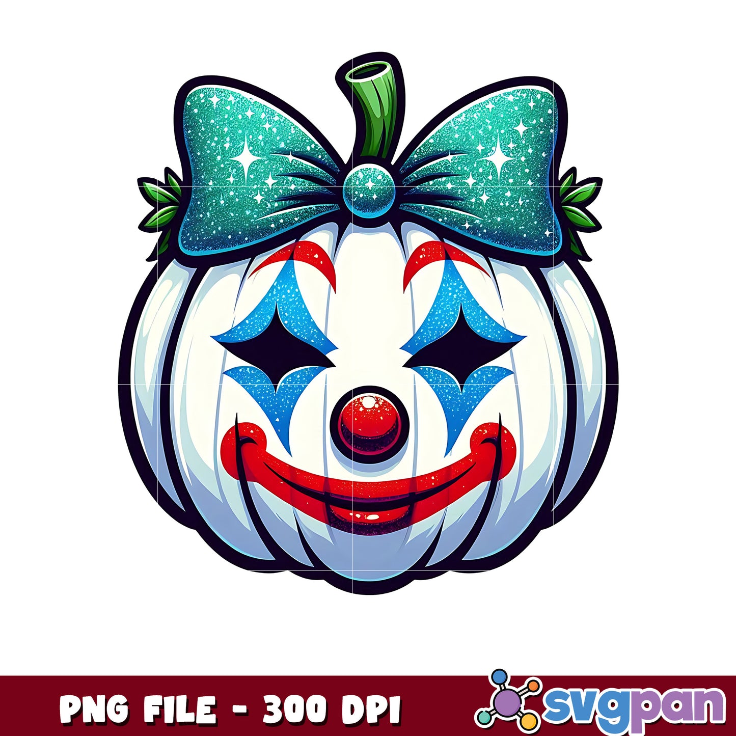 Clown pumpkin halloween png, cartoon characters png, halloween png