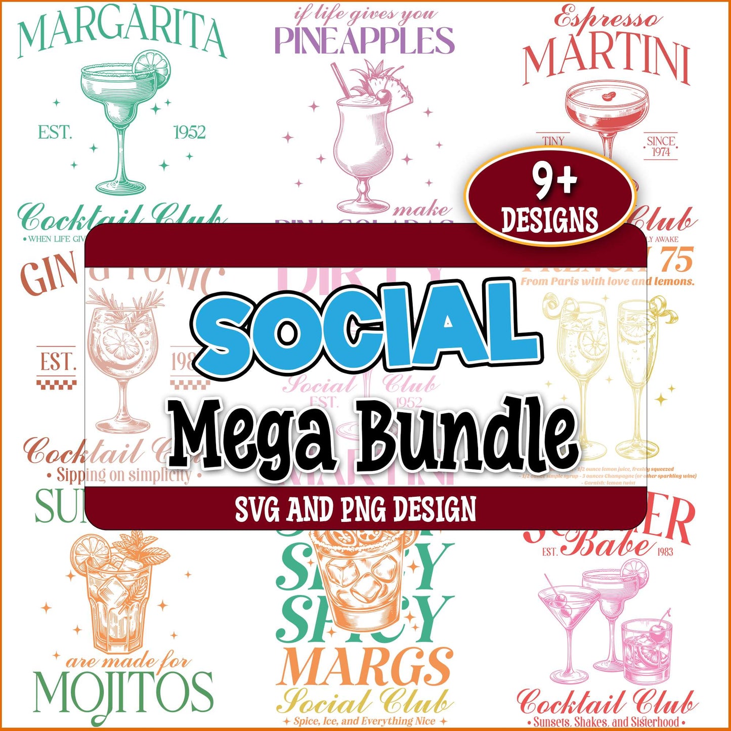 Cocktail club svg bundle