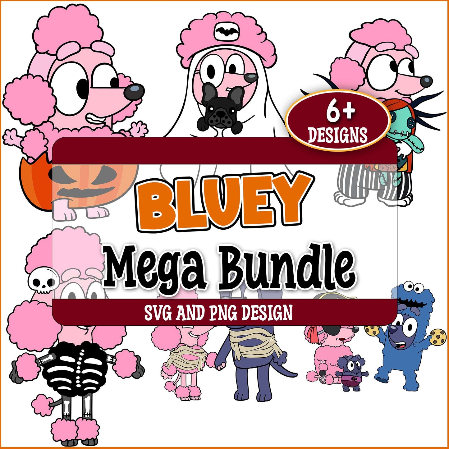 Coco dog bluey halloween svg bundle