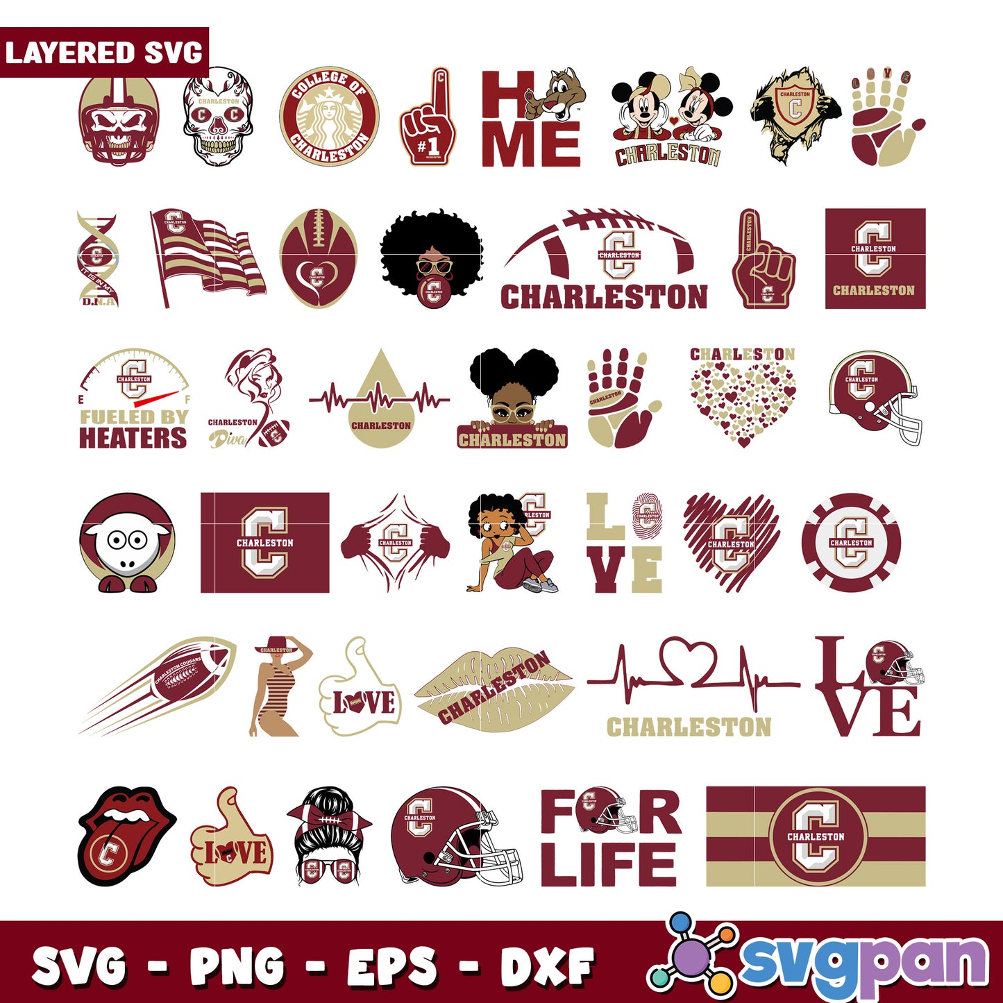 College of Charleston SVG Bundle for Creative Projects