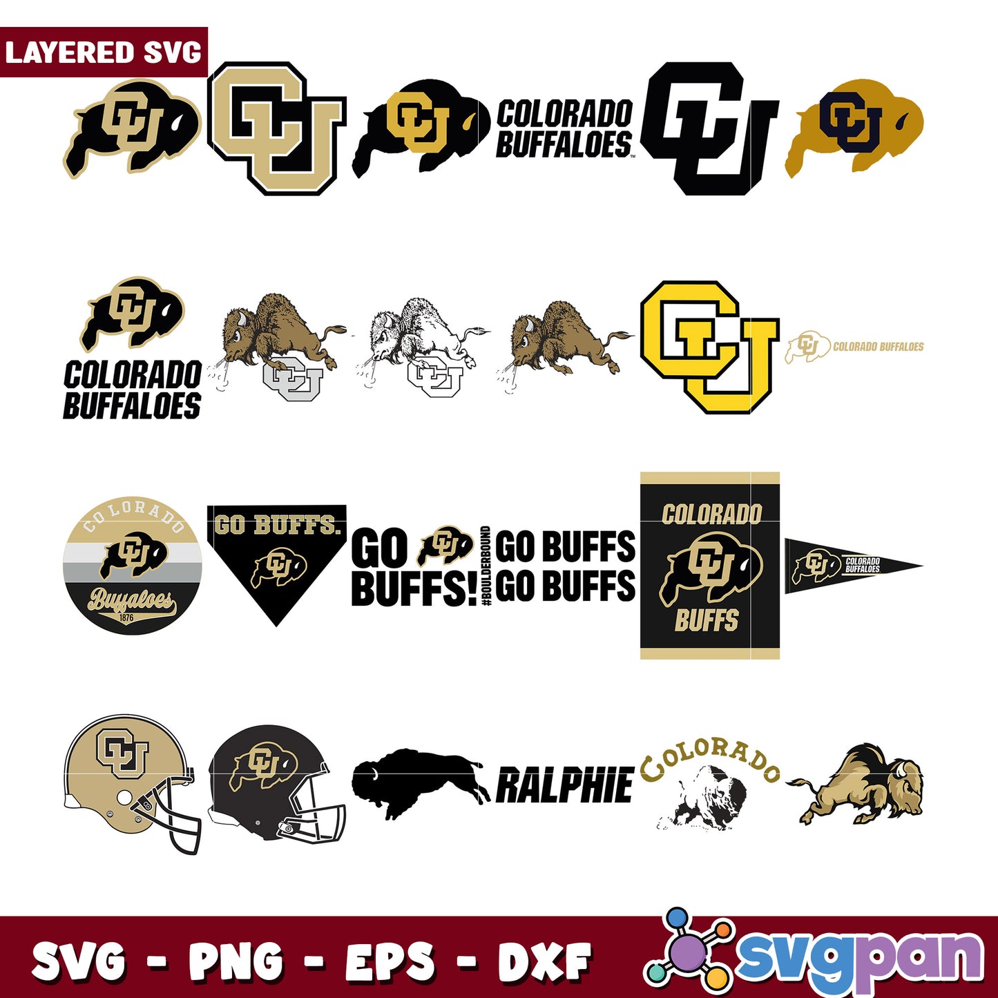 Colorado Buffaloes SVG Bundle