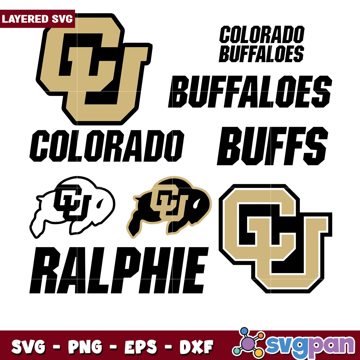 Colorado Buffaloes SVG Bundle for Crafting Projects