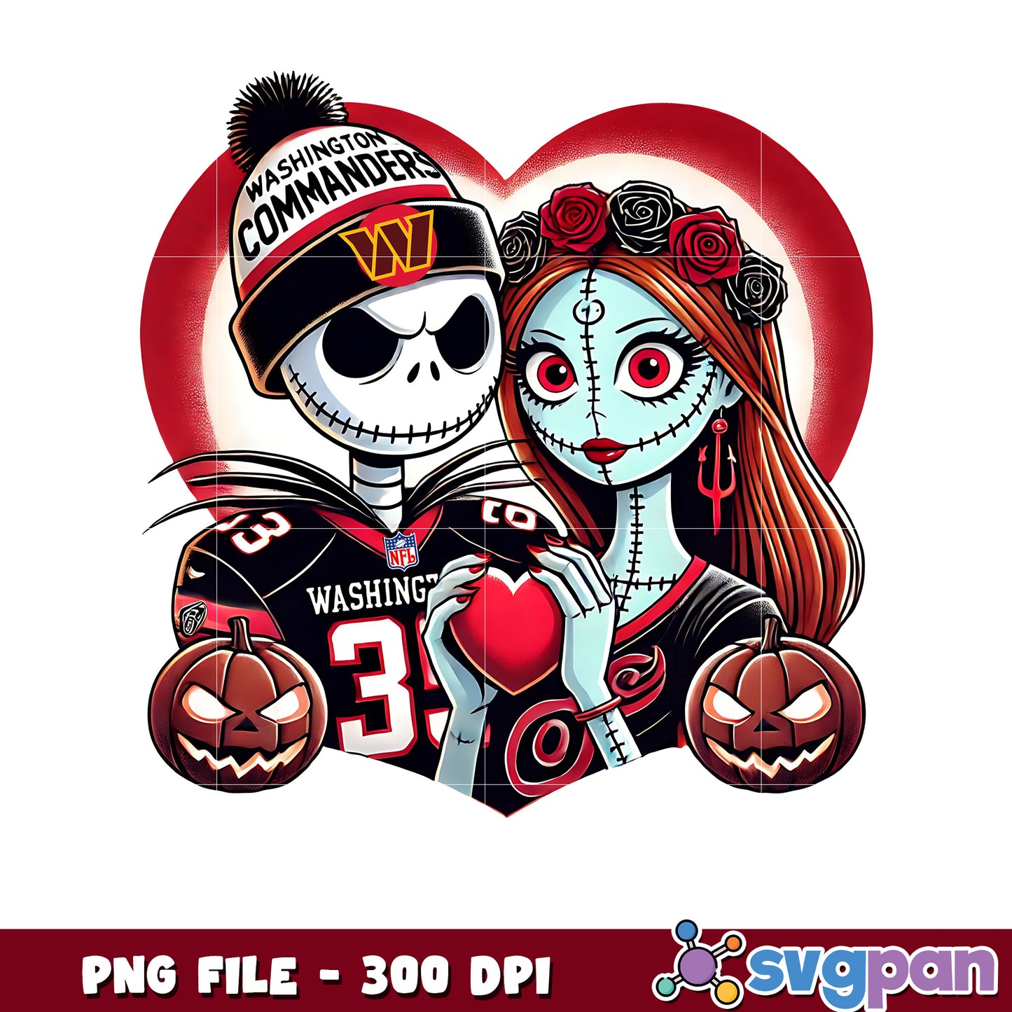 Commanders jack skellington png, nfl jerseys png, nfl logo png