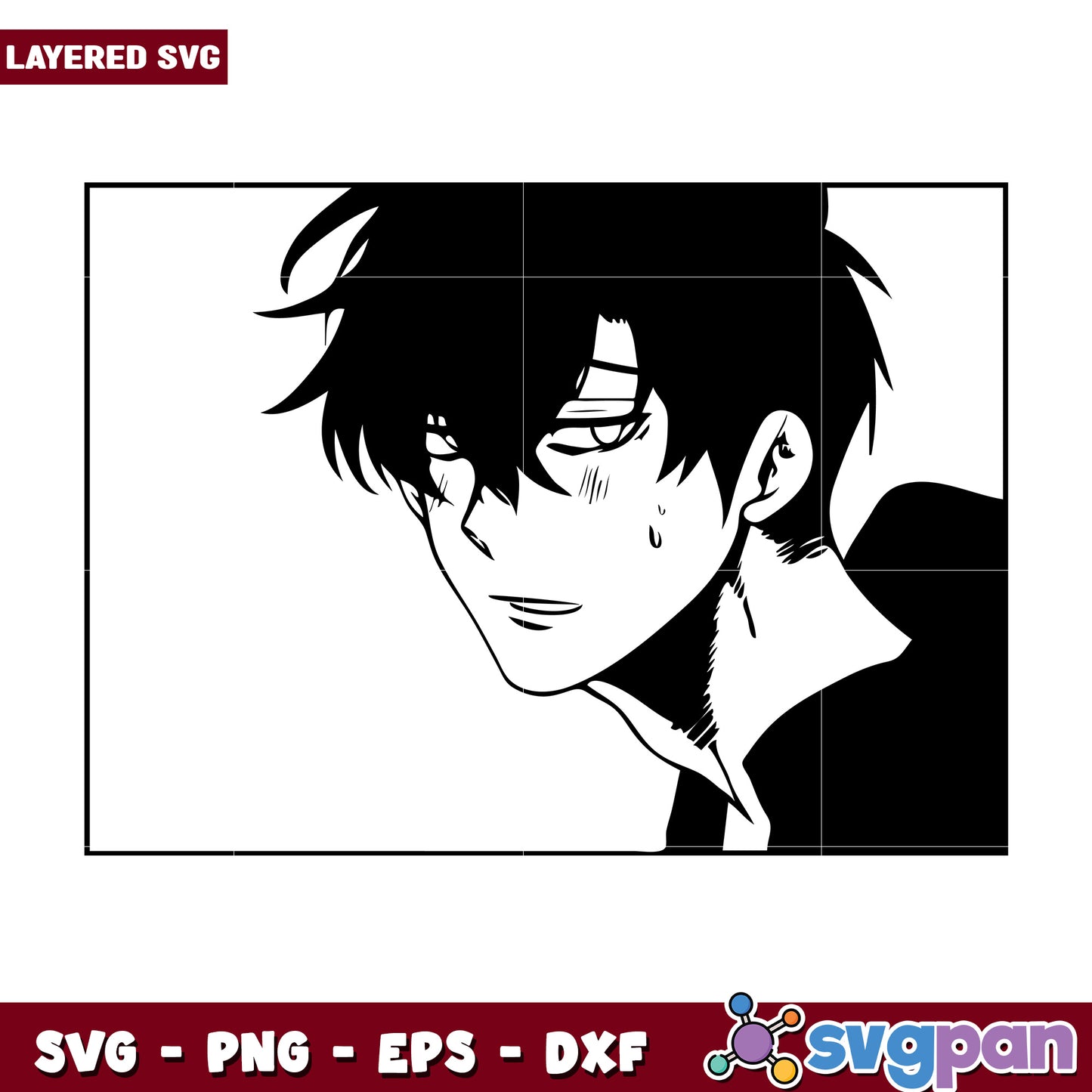 Cool sung jinwoo illustration svg, solo leveling season 2 svg, solo leveling anime svg
