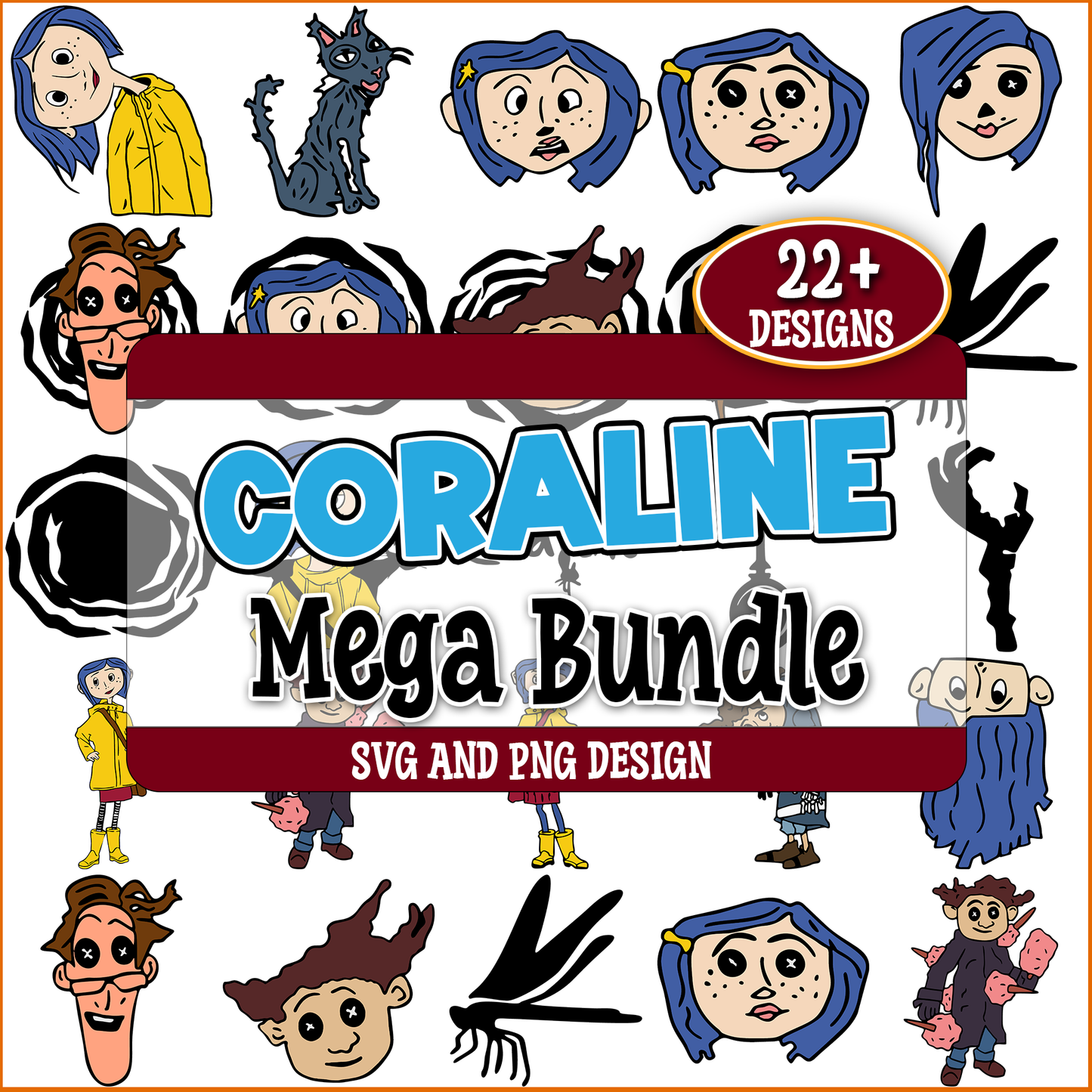 Coraline files svg bundle