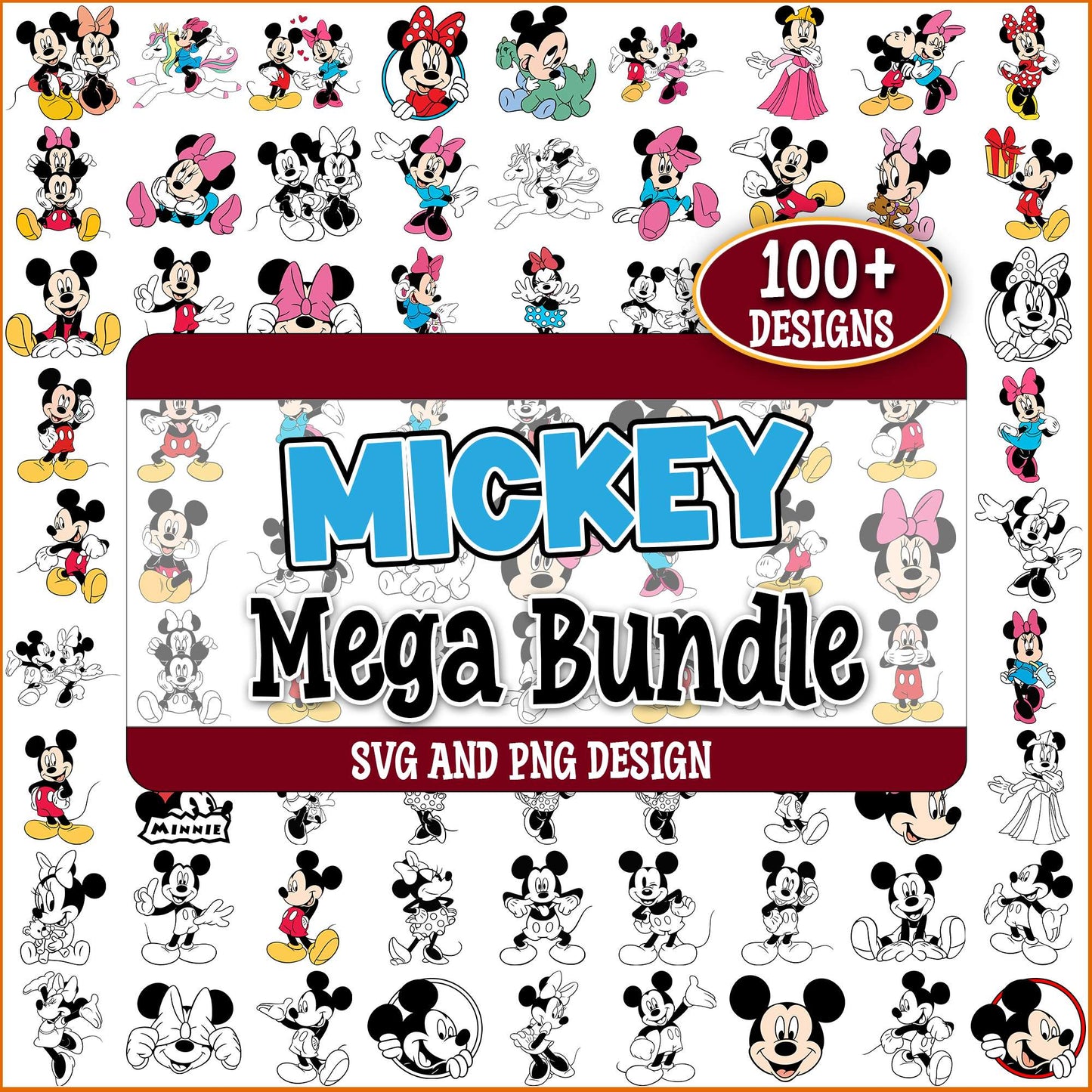 Couple mickey minnie svg bundle