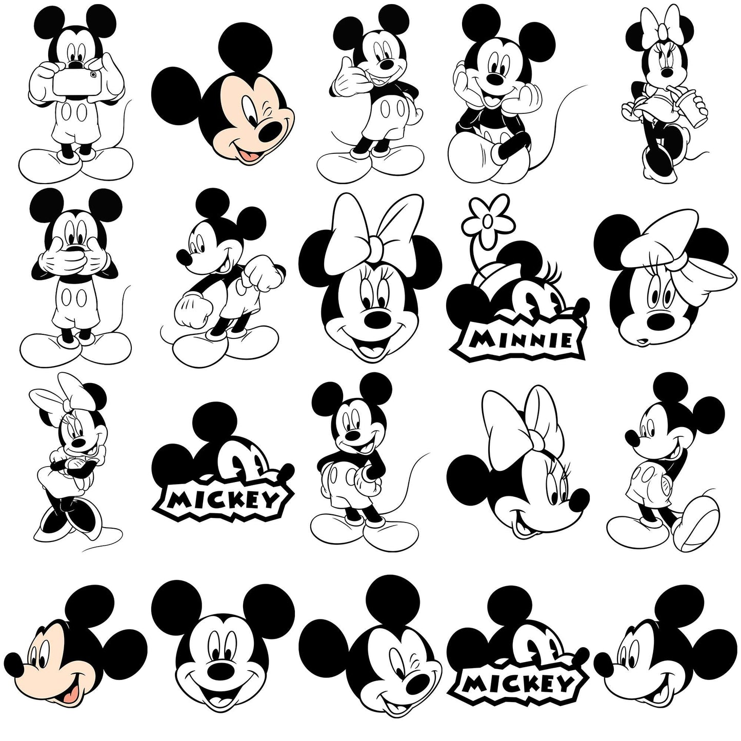 Couple mickey minnie svg bundle, mickey mouse funhouse svg, mickey mouse svg