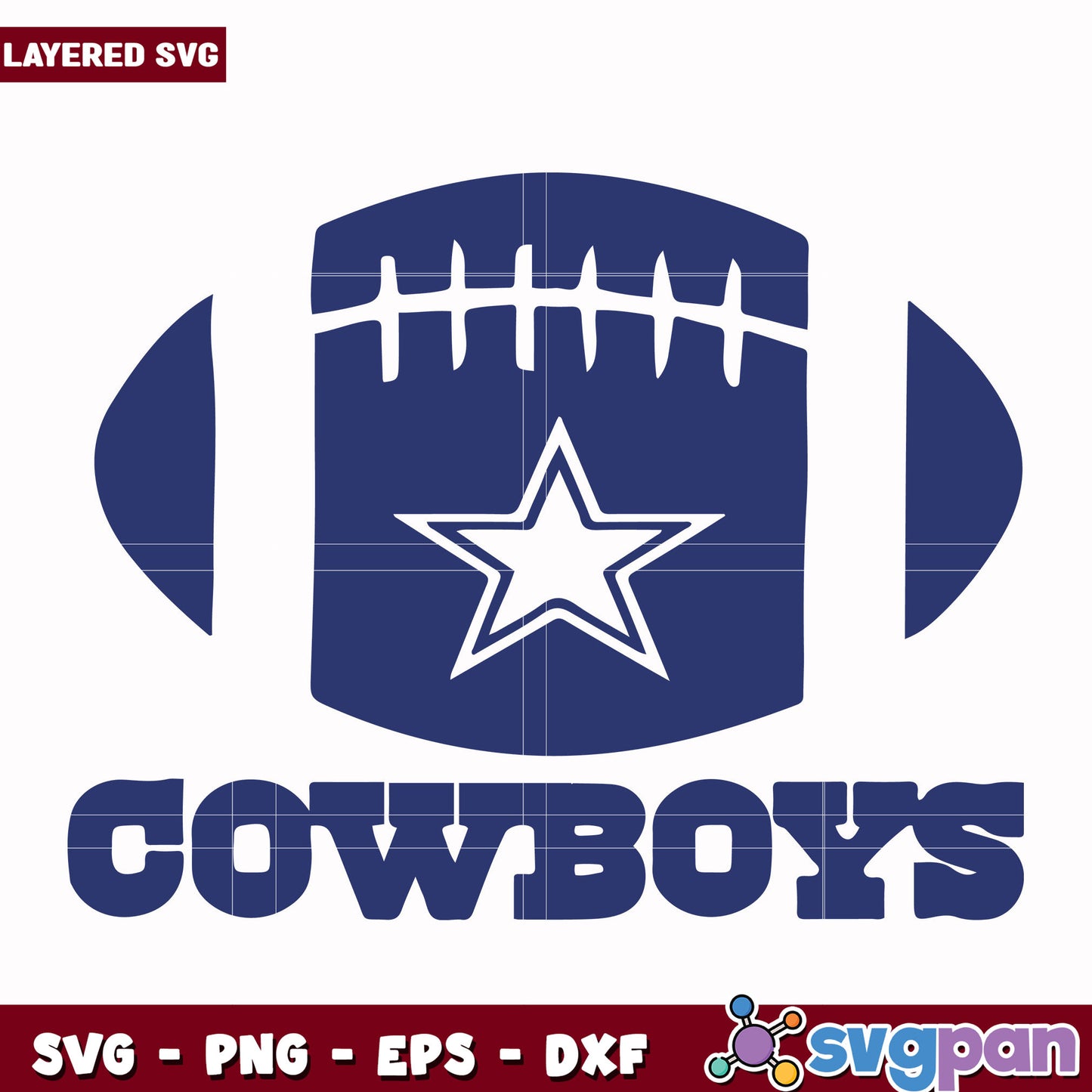 Cowboys ball design svg, nfl games today svg, american football league svg