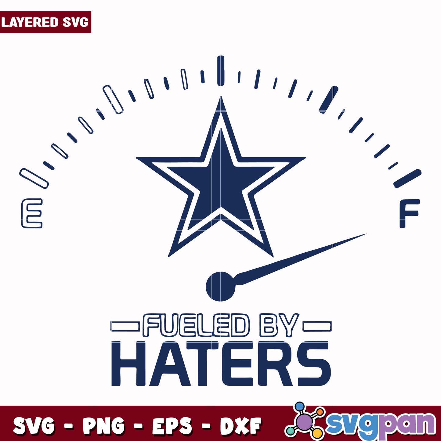 Cowboys dallas fueled by haters svg, nfl games today svg, american football league svg