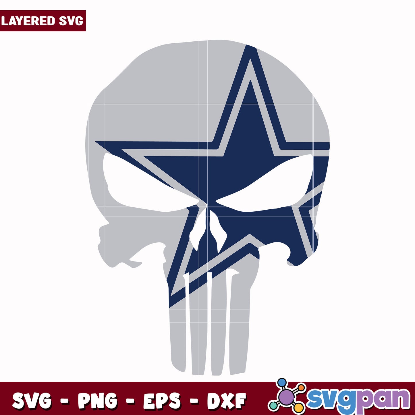 Cowboys skull svg, nfl teams svg, american rugby svg