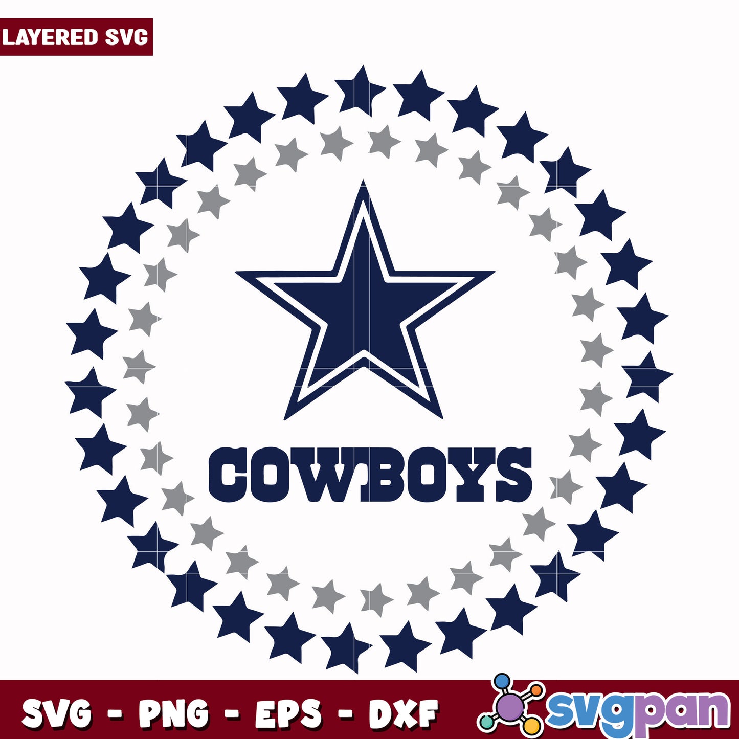Cowboys star design svg, nfl dallas cowboys svg, american rugby svg