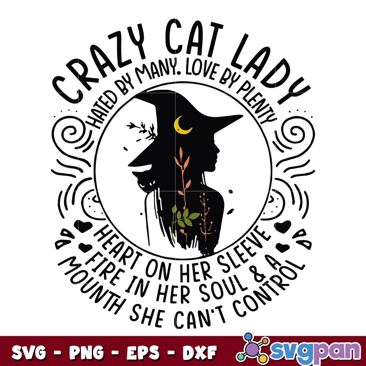 Crazy Cat Witches svg