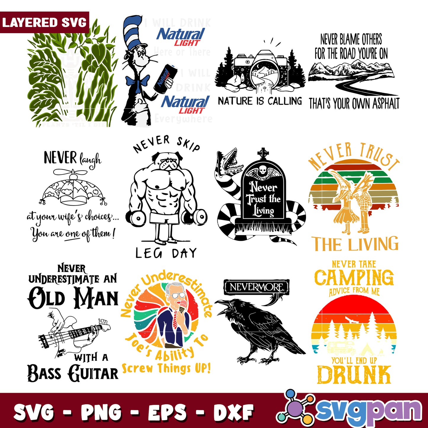 Creative Humorous SVG Bundle for Fun Designs