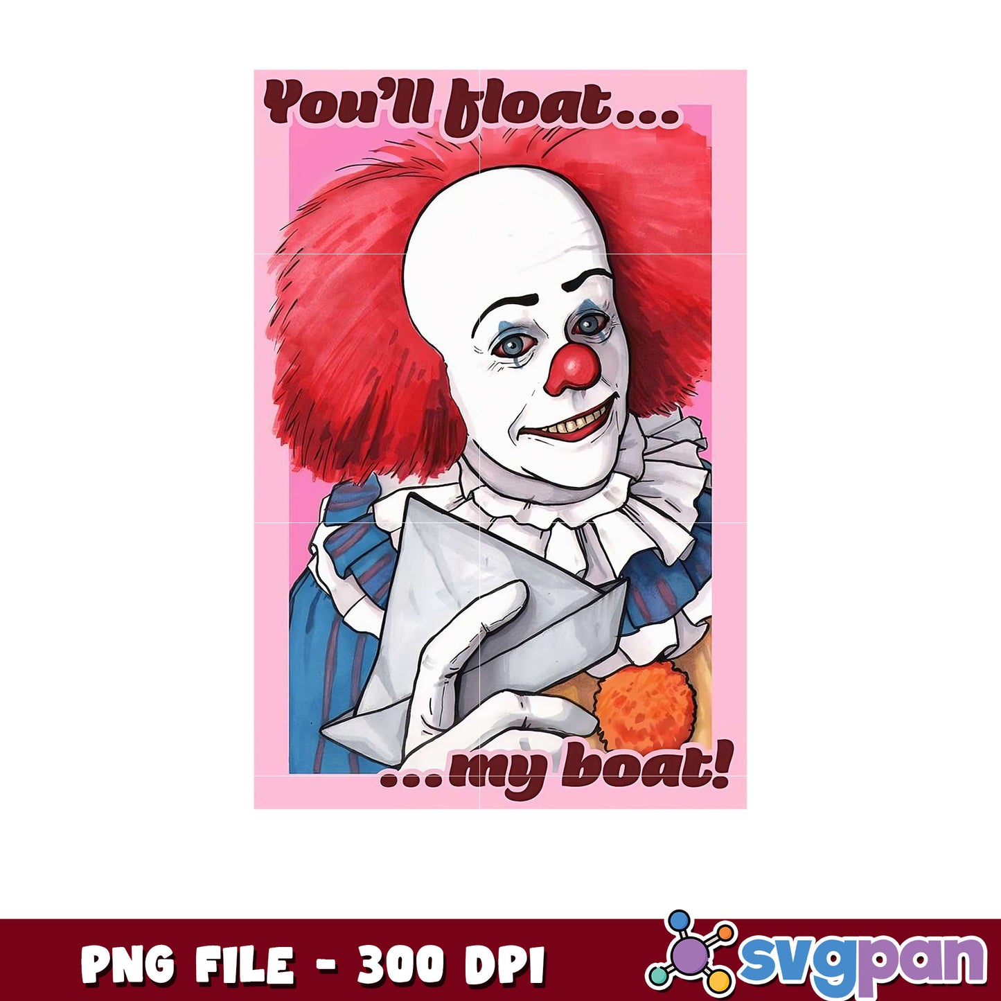 Creepy Clown Art Print, Perfect for Scary Decor Ideas