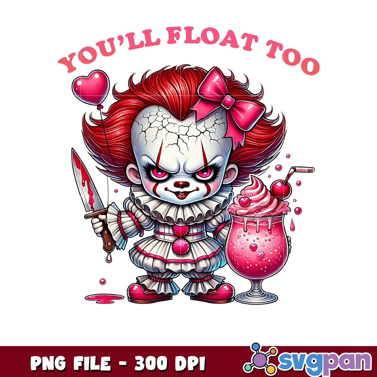 Creepy Clown Design, Perfect for Halloween Parties Decor