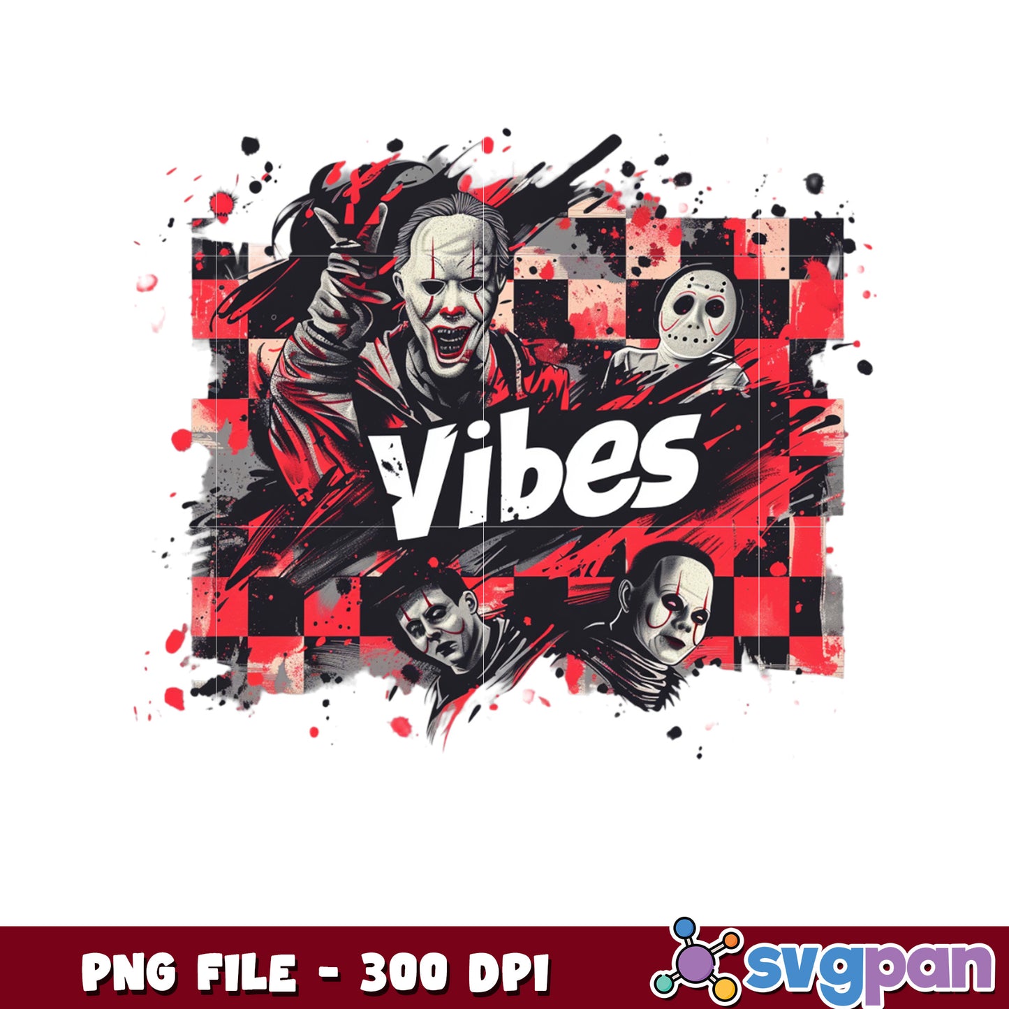 Creppy vibes png, halloween time png, horror characters png