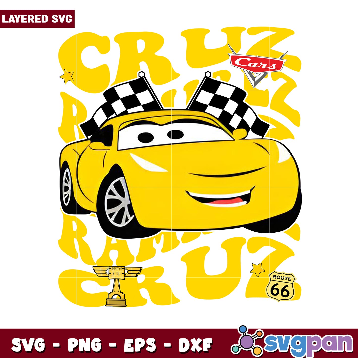 Cruz illustration png, cars movie png, cars characters png