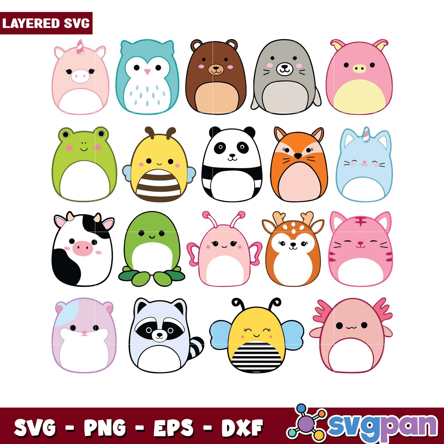 Cute Animal Bundle SVG for Crafting Projects Gift