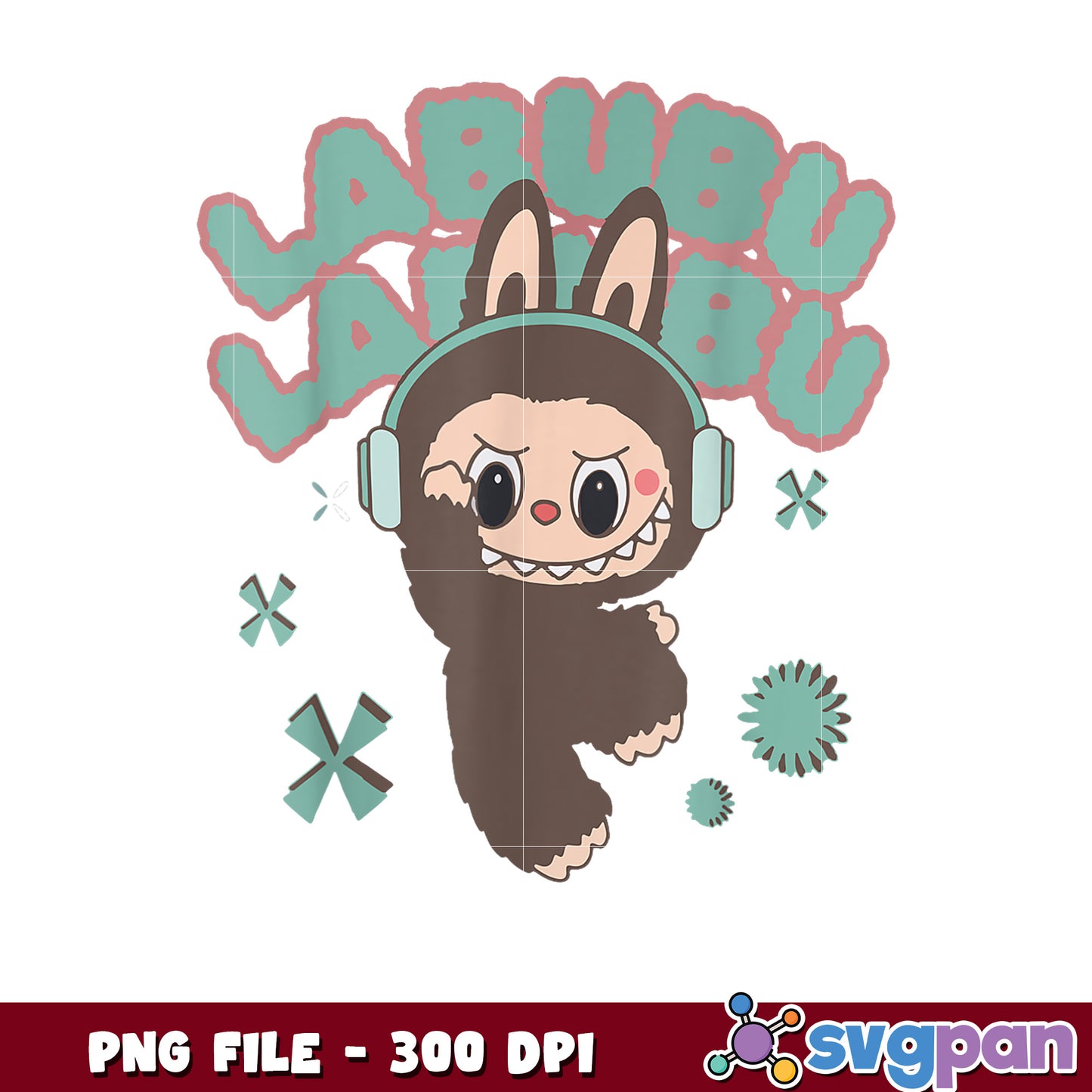 Cute Bunny Monster PNG 300 DPI Download
