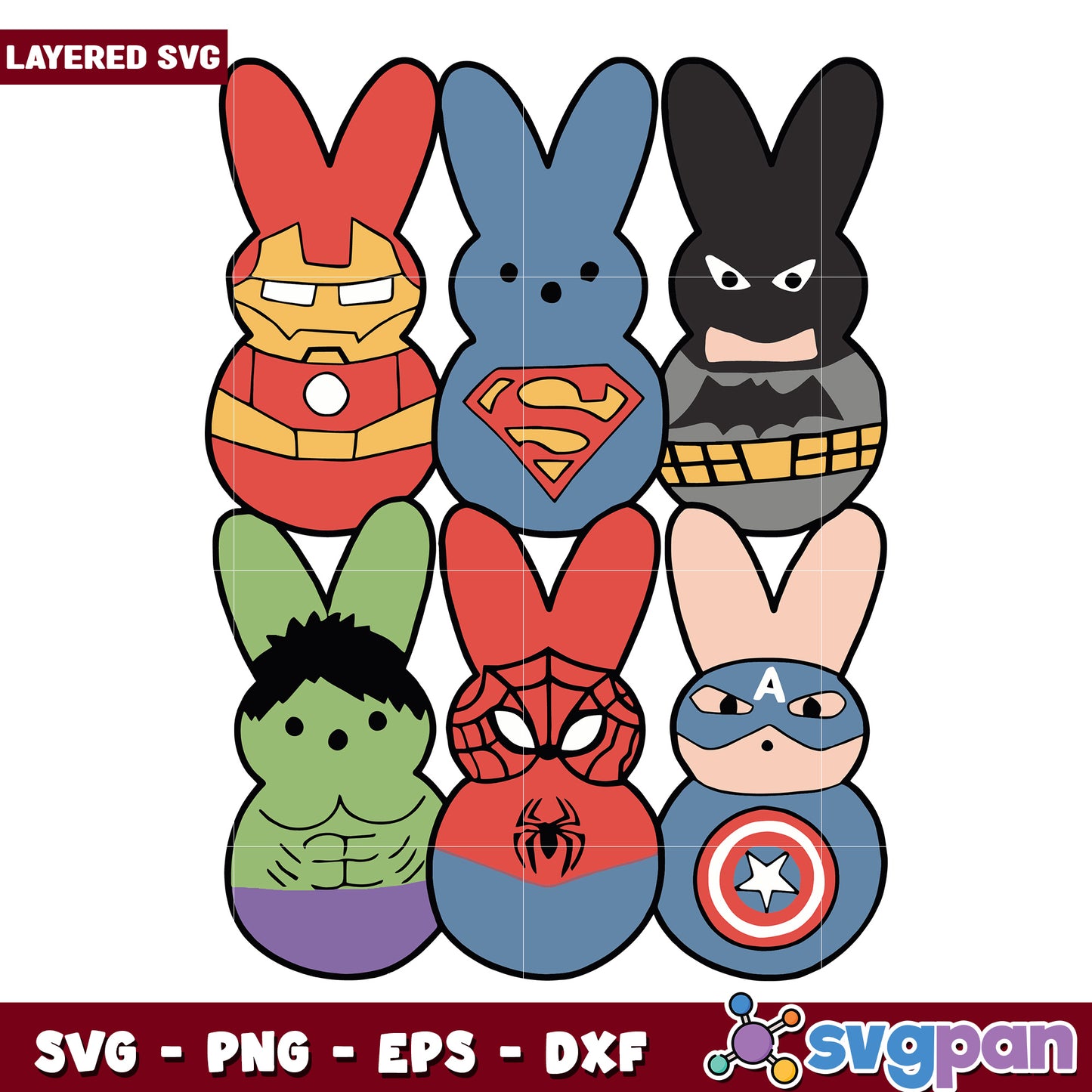Cute Superhero Bunny SVG Design for Kids and Fans