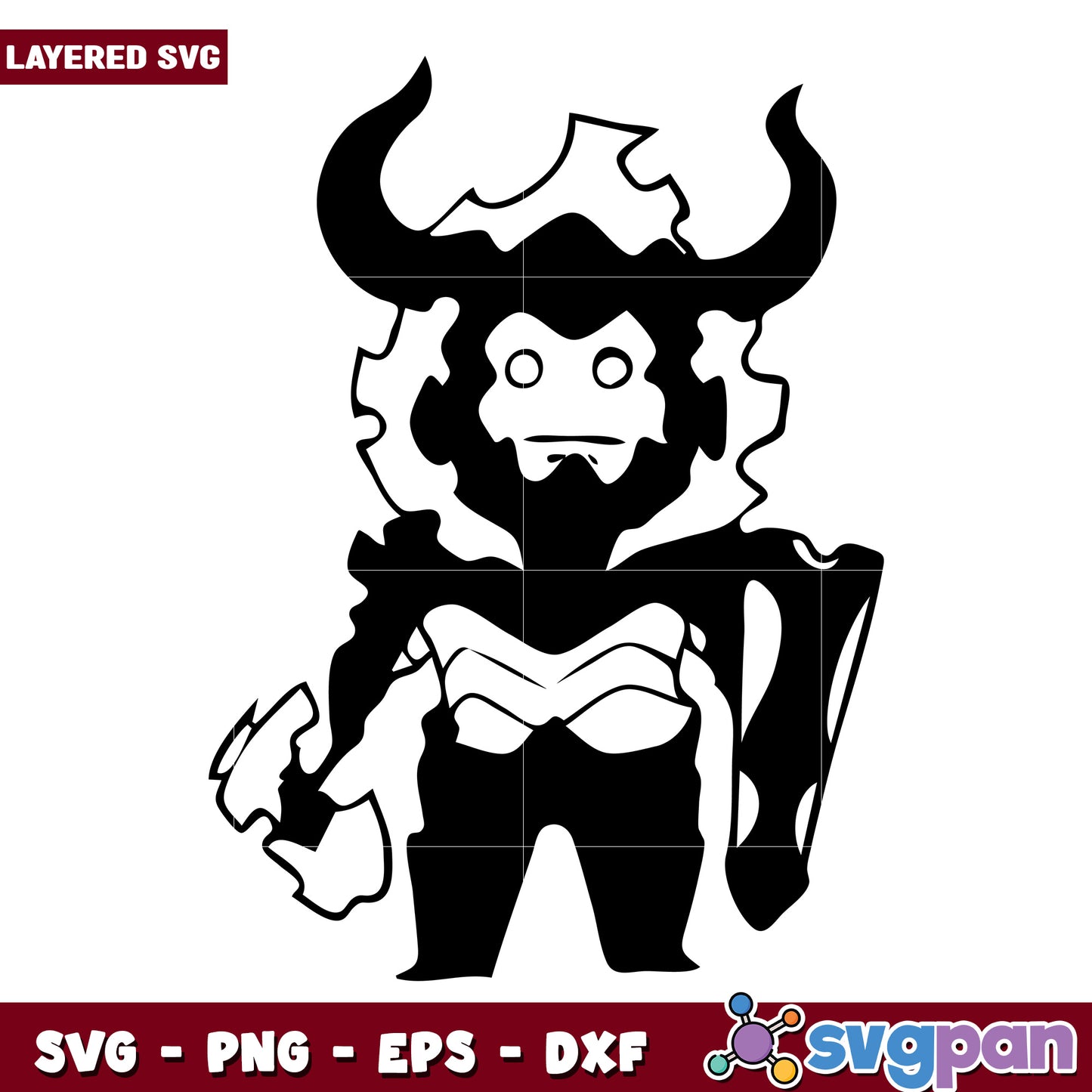 Cute chibi iron illustration svg, solo leveling toys svg, solo leveling anime svg