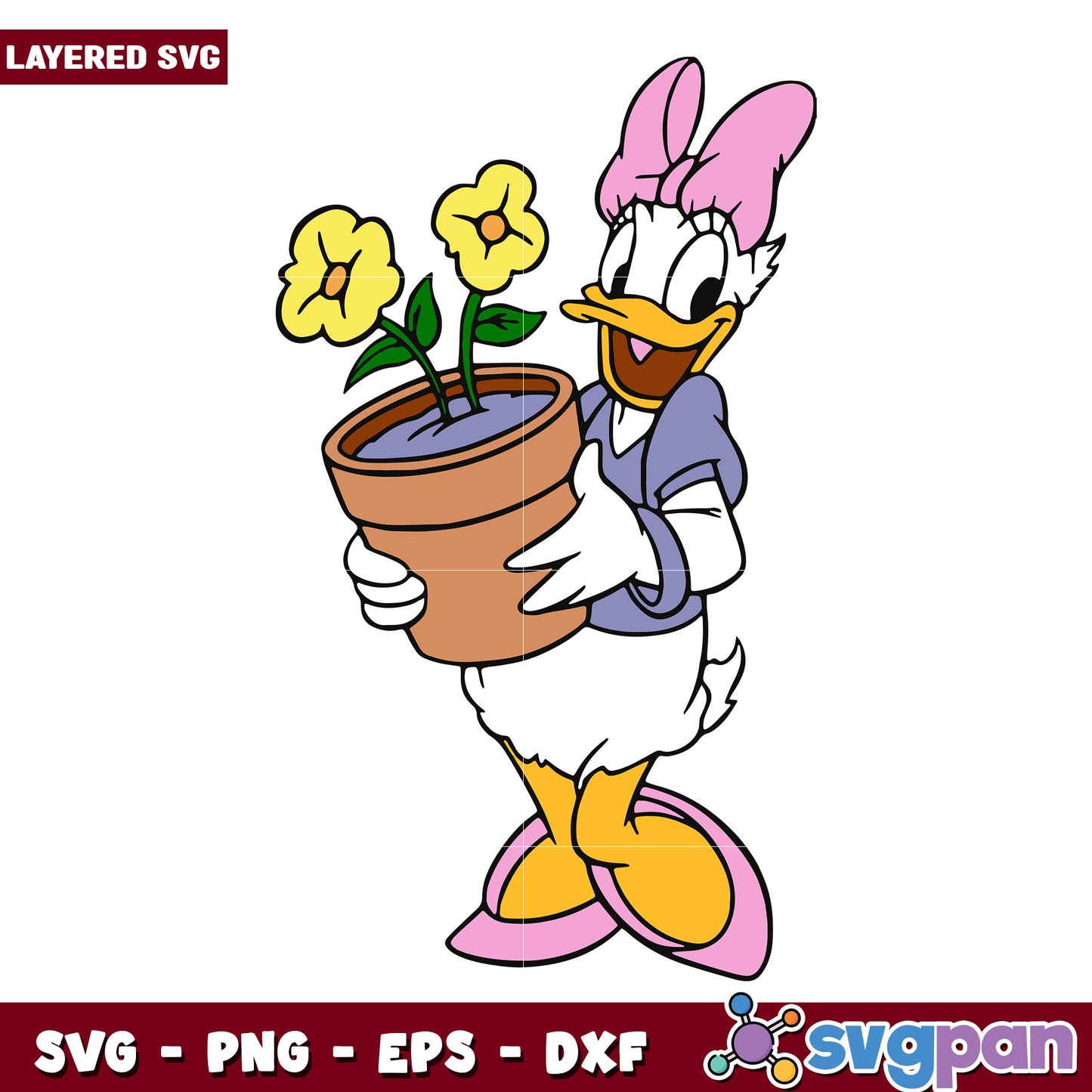 Cute daisy duck mouse in hawaii svg, disney characters svg, summer time svg