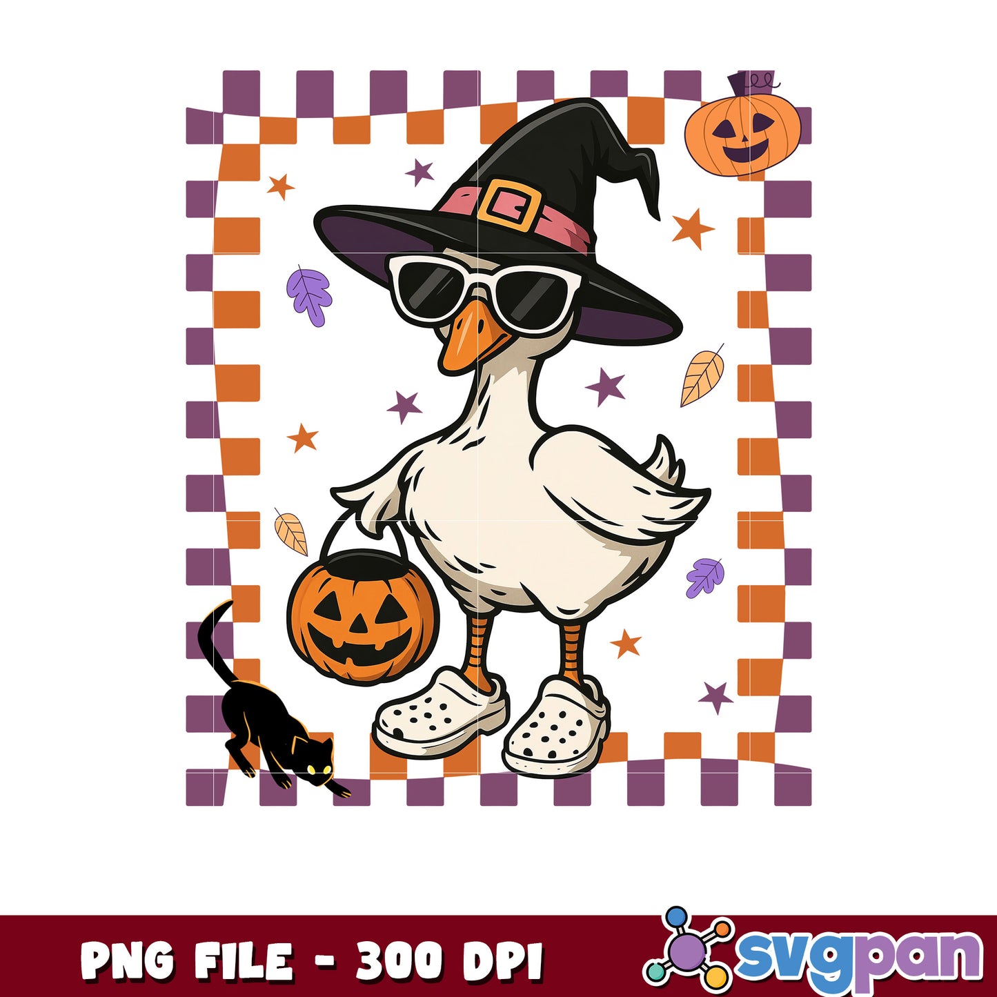 Cute goose halloween png, trick or treat png, halloween cartoon png